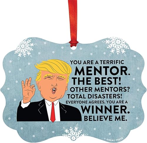 Miniatura 121 de Andaz Press Presidente Donald Trump Fancy Frame Recuerdo Adorno de Navidad, Regalo de broma de Técnico de Farmacia, 1 paquete, divertidas ideas