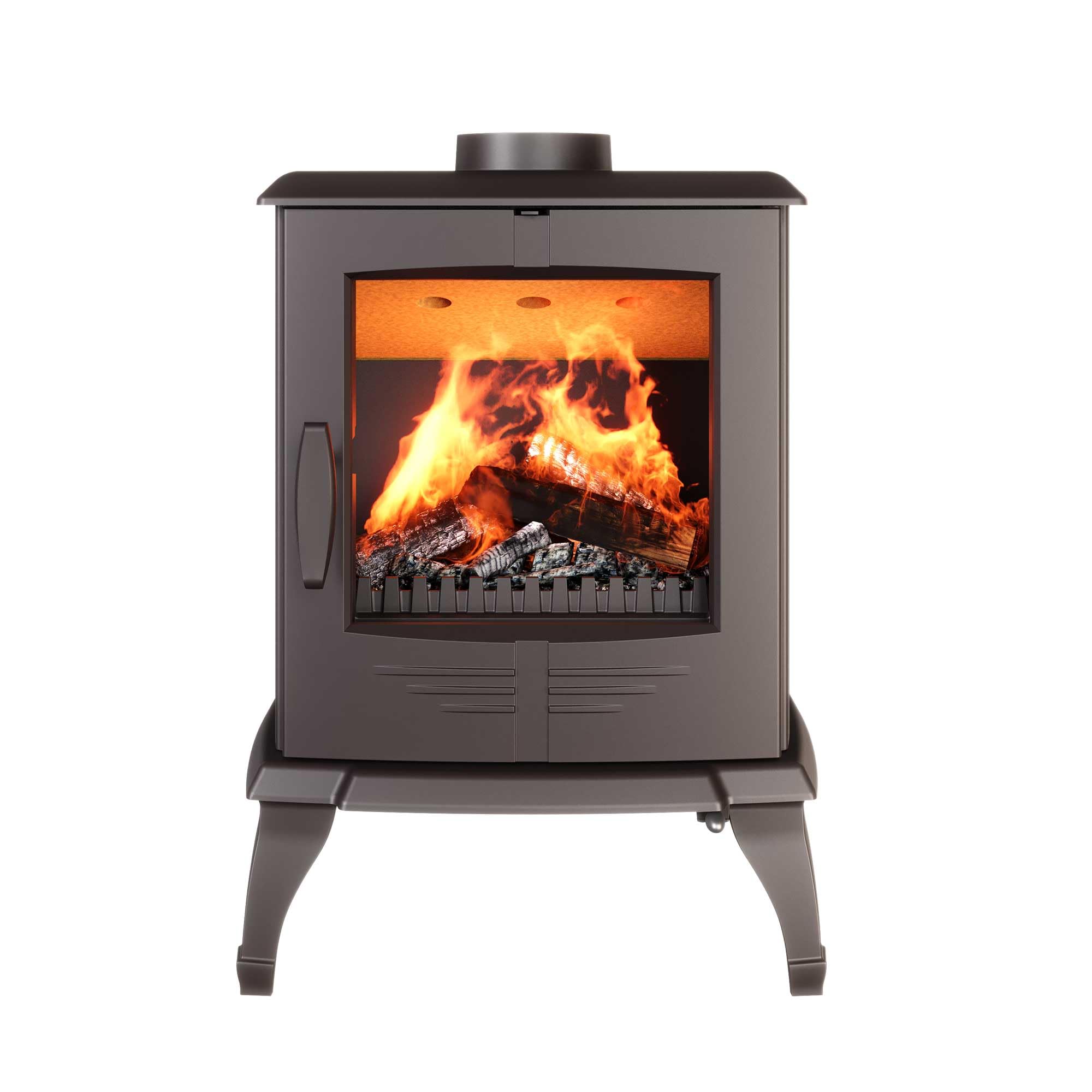Stufa a legna libera installazione, in ghisa nera - P8 (7,9 kW) ECO