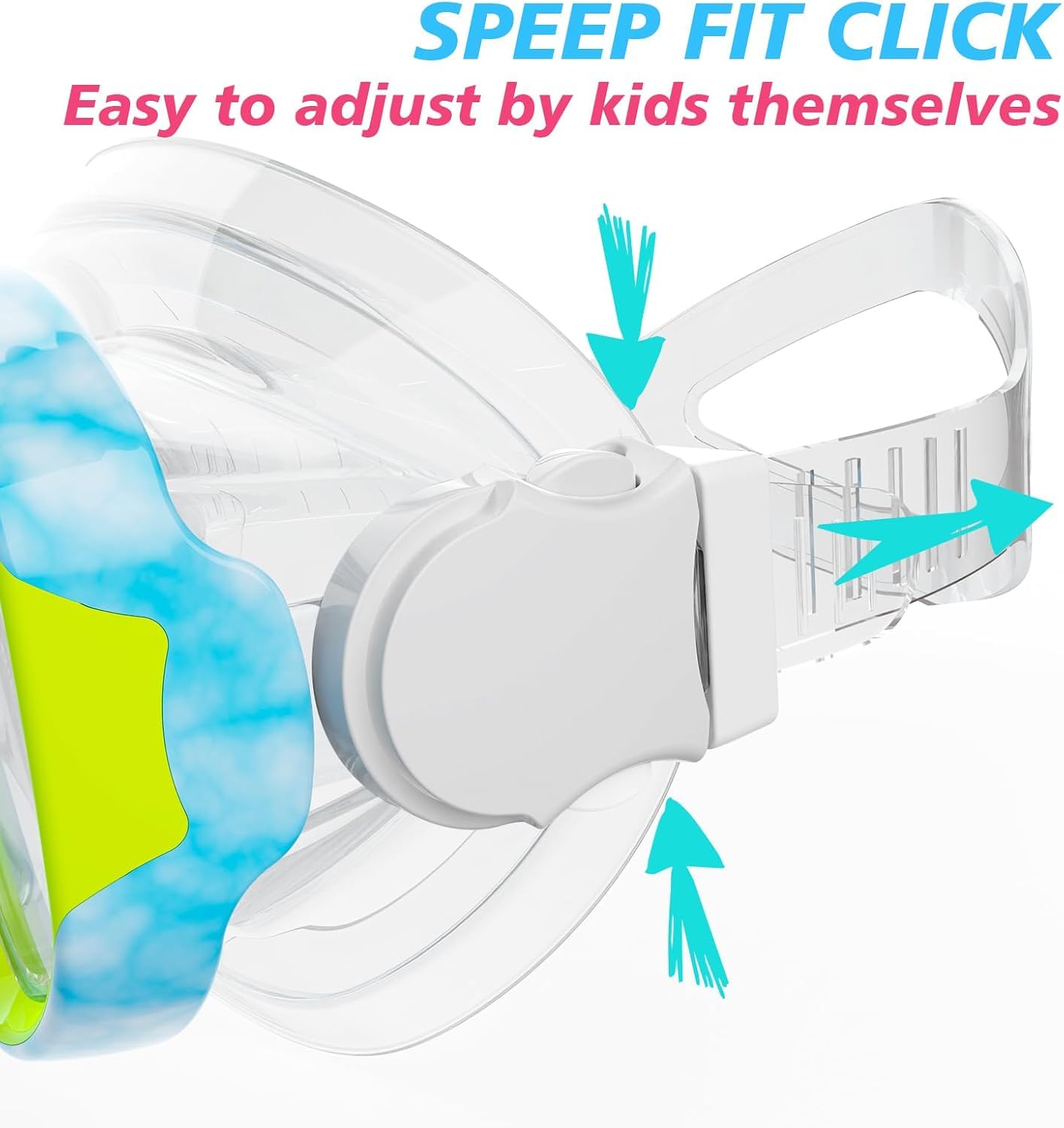 GoseWave Schnorchelausrüstung für Kinder, Kinder Schnorchelset für Alter 5-15, Anti-Beschlag-Tauchmaske und Dry Top Schnorchel-Set, Unisex-Schwimmbrille mit Nasenabdeckung