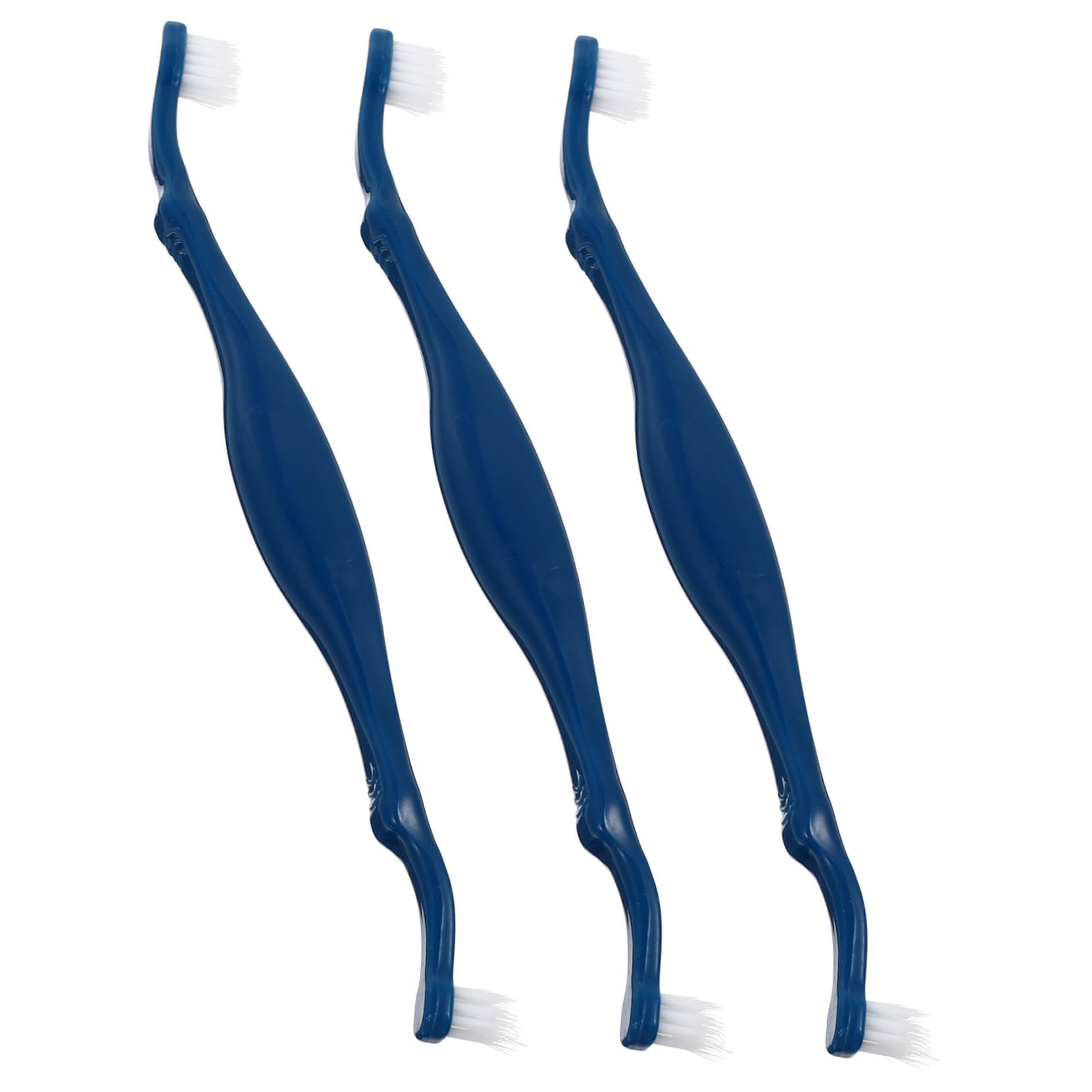 Yardwe Pet Teeth Care Brush Dog Toothbrush Soft Bristles Double-Head Non-Slip Handle Easy Cleaning for Dogs and Cats