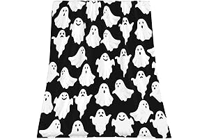Spooky Ghost Halloween Throw Blanket