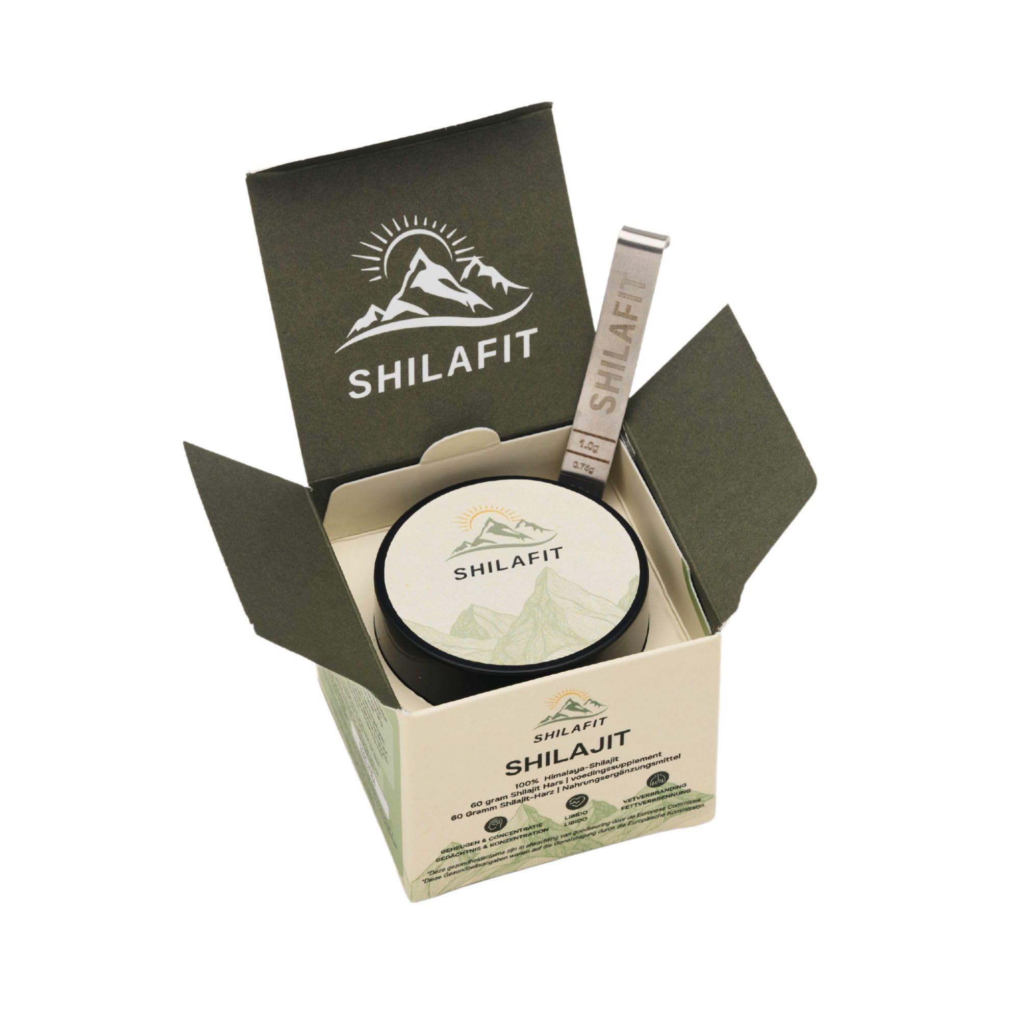 Himalaya Shilajit 60g | 100% Shilajit Original Himalaya Bio | 100% Pure Reich | Harz an Fulvinsäure & Mineralien