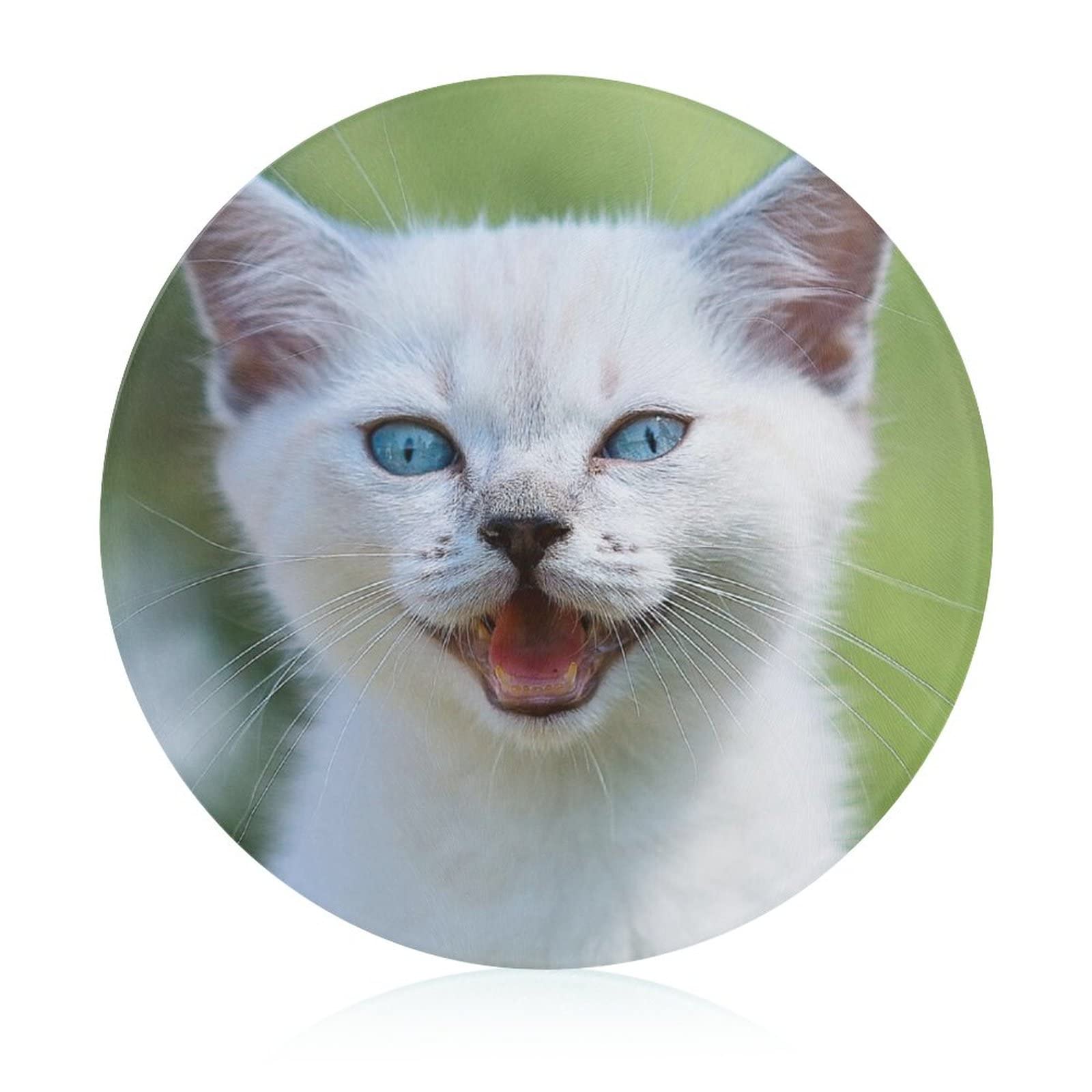 Planche à découper blanche de 20 cm Chaton Blanc pour couper les fruits et légumes