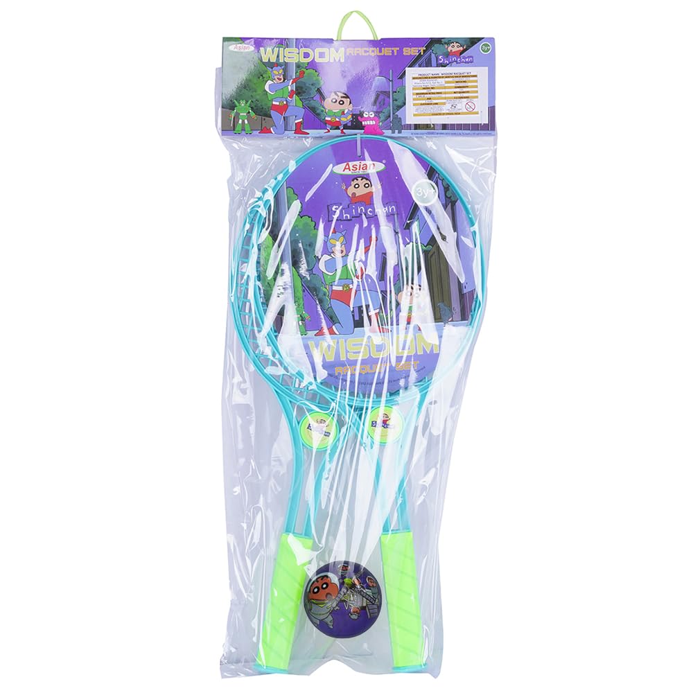 Asian Plastic Portable Shinchan Wisdom Racket Pack of 1 | Action Kamin Blue_P (Multicolor) - Image 2 thumbnail