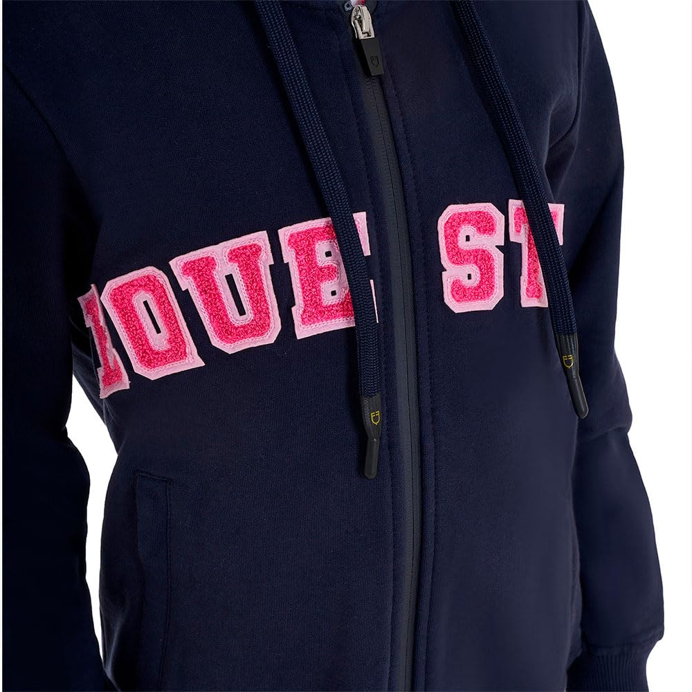 Felpa unisex per bambini con cappuccio e full zip in morbido e fresco cotone con scritta effetto spugna 12 anni