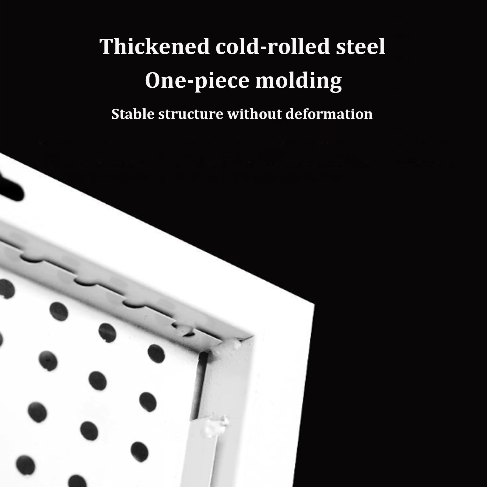 Pannello Forato Utensili organizzatore Parete Pannello Forato Metallo salvaspazio Magazzino Officina Stanza dei Mestieri portautensili Cucina(White,30x100cm)