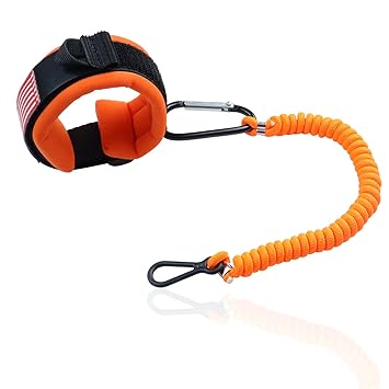 Boat Kill Switch Lanyard with Wrist Strap for Boat Outboard Mercruiser Marine Replace 8M0092850 15920T54 15920A54, 54 Inch/137CM Long Emergency Stop Switch Safety Lanyard Tether Cord - Orange