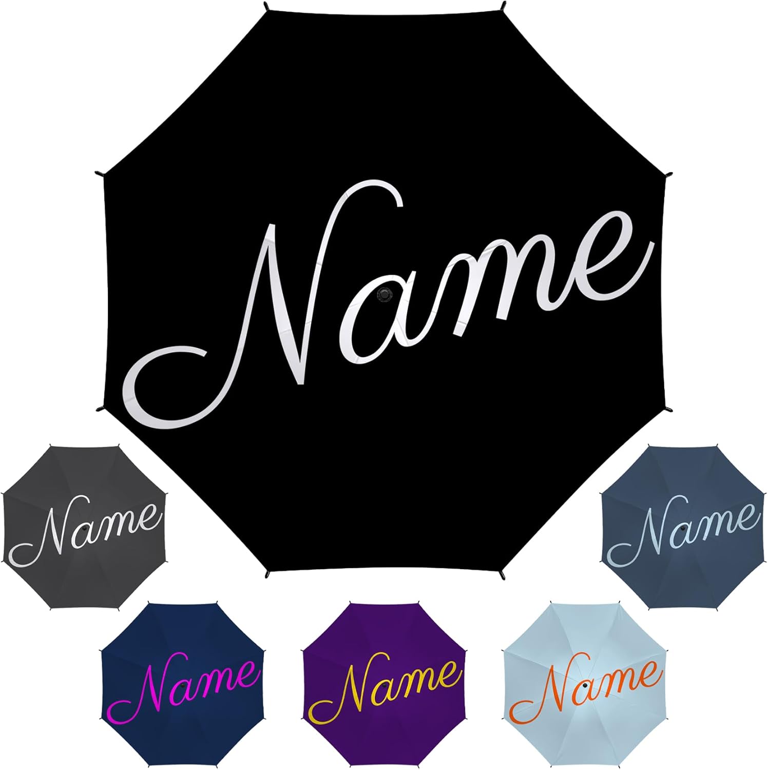 Personalized Umbrella with Name, Folding Compact Umbrella for Rain, Windproof Auto Open/Close, Outside Printing, Travel Size Suitable Backpacks/Handbags/Suitcase