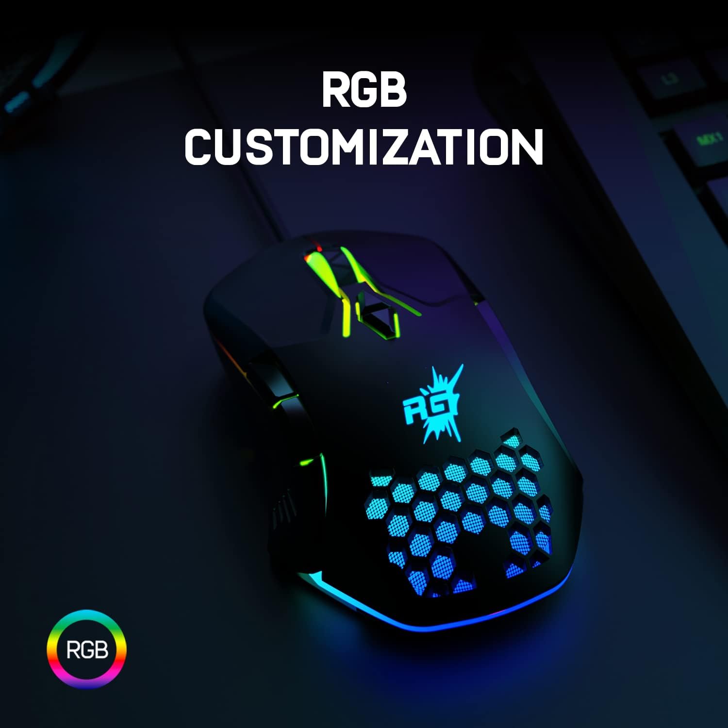 Redgear Wired Gaming Mouse with RGB, A-15