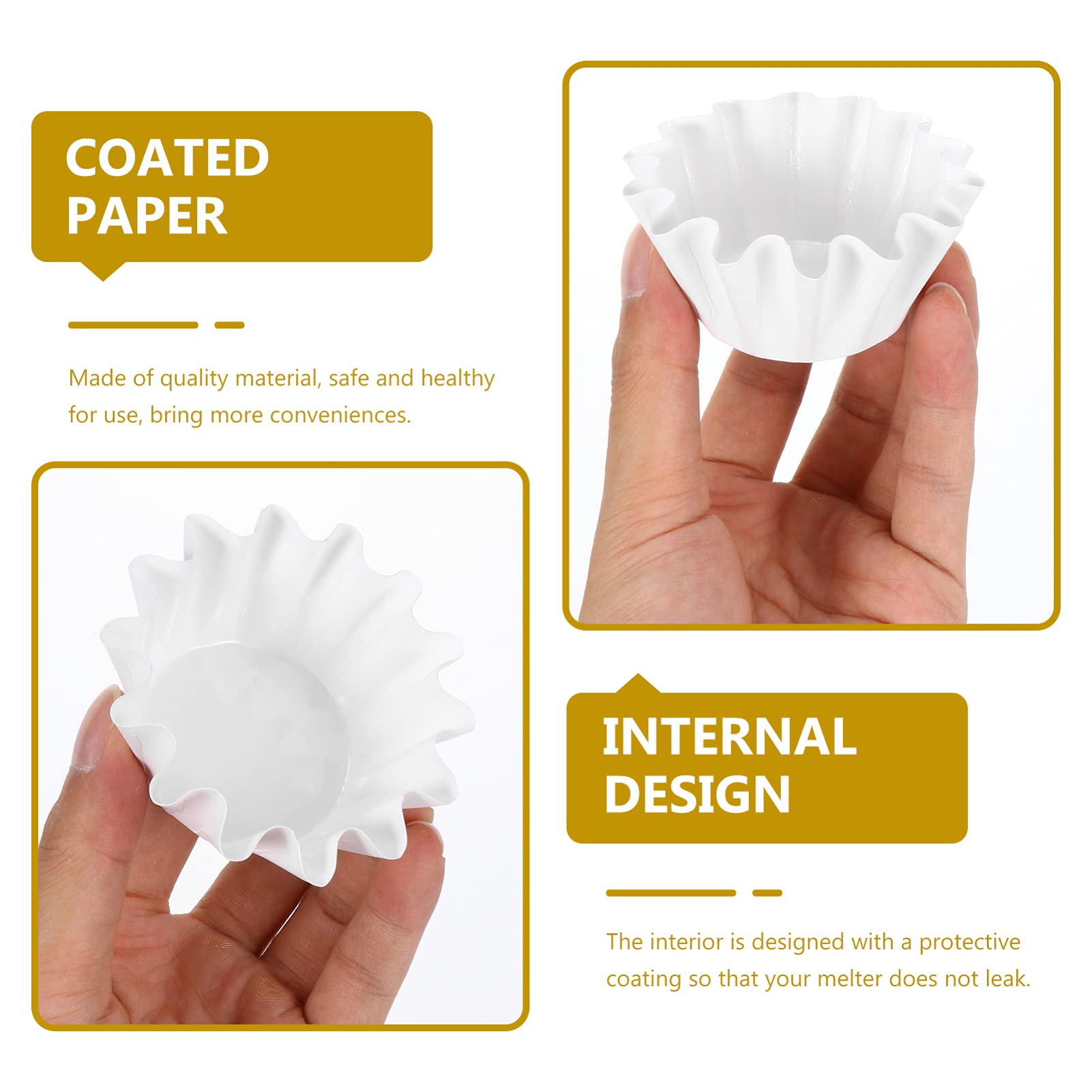 8 Pièces Pot De Fusion De Cire De Silicone Pot Chauffe-Cire Pour