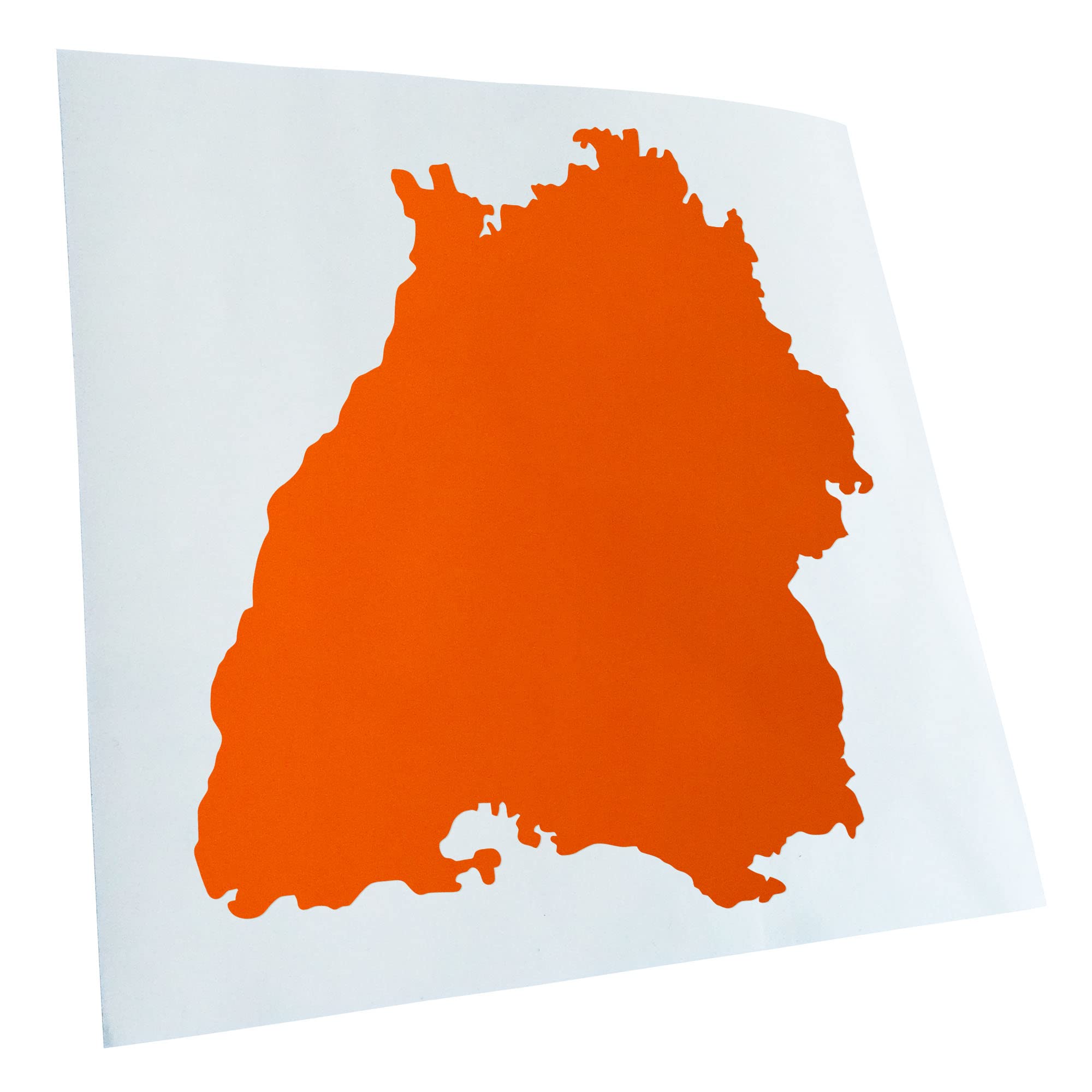 Kiwistar - Car Sticker - Orange - 40 x 36 cm Baden - Württemberg Silhouette - Rear Window Car Sticker Weatherproof for Car Truck Moped Truck - Sticker Exterior Self-Adhesive Tuning Accessories for