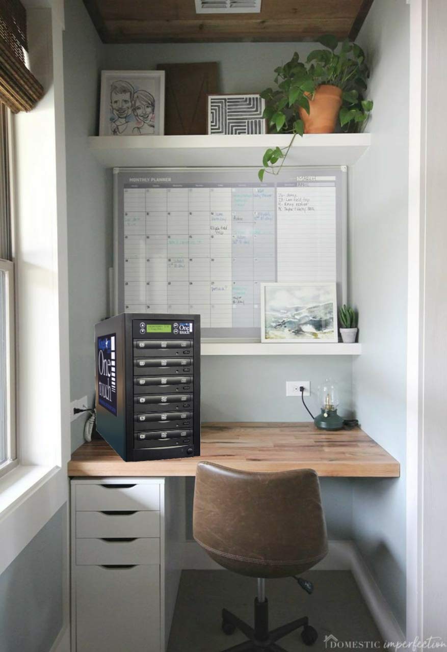 Kingdom DVD CD Duplicator - Standalone DVD Burner Copier - Duplication Tower for CD and DVD - One Touch 5 Copy from Disc to Disc - Quality Protective CD/DVD Burner - Black