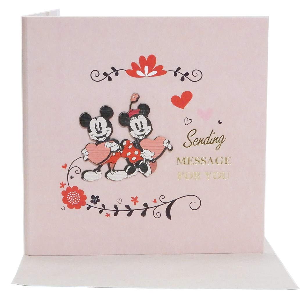 【未使用】スキルスクリーン　ミッキー＆ミニー Amazon | ミッキー＆ミニー[色紙]ナチュラルパーツ付き メッセージ