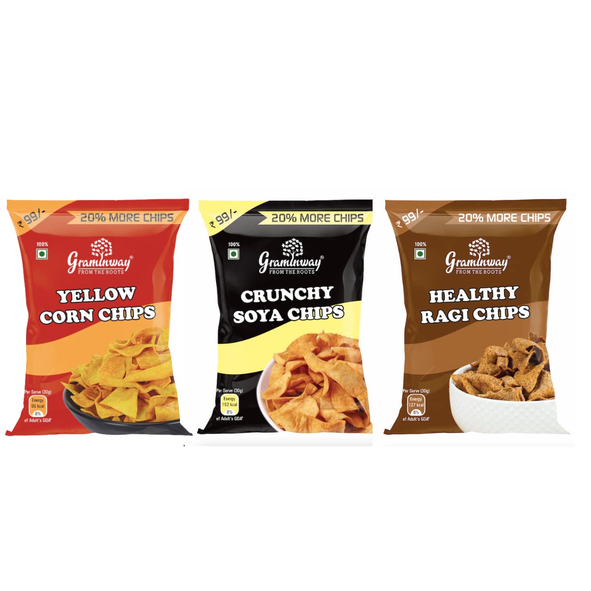 Graminway Ragi Chips -100gm , SOYA Chips - 100gm and Corn Chips - 100gm 3 X 100gm (B07FNMNCWC) Amazon Price History, Amazon Price Tracker