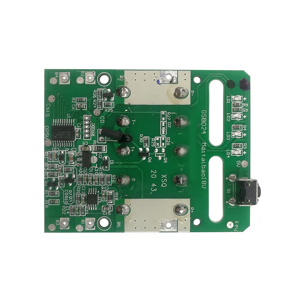 Kqcibz Charging Protection Circuit Board PCB Board for 18V Lithium Battery Rack(1 Pcs), Green, 500087211A1