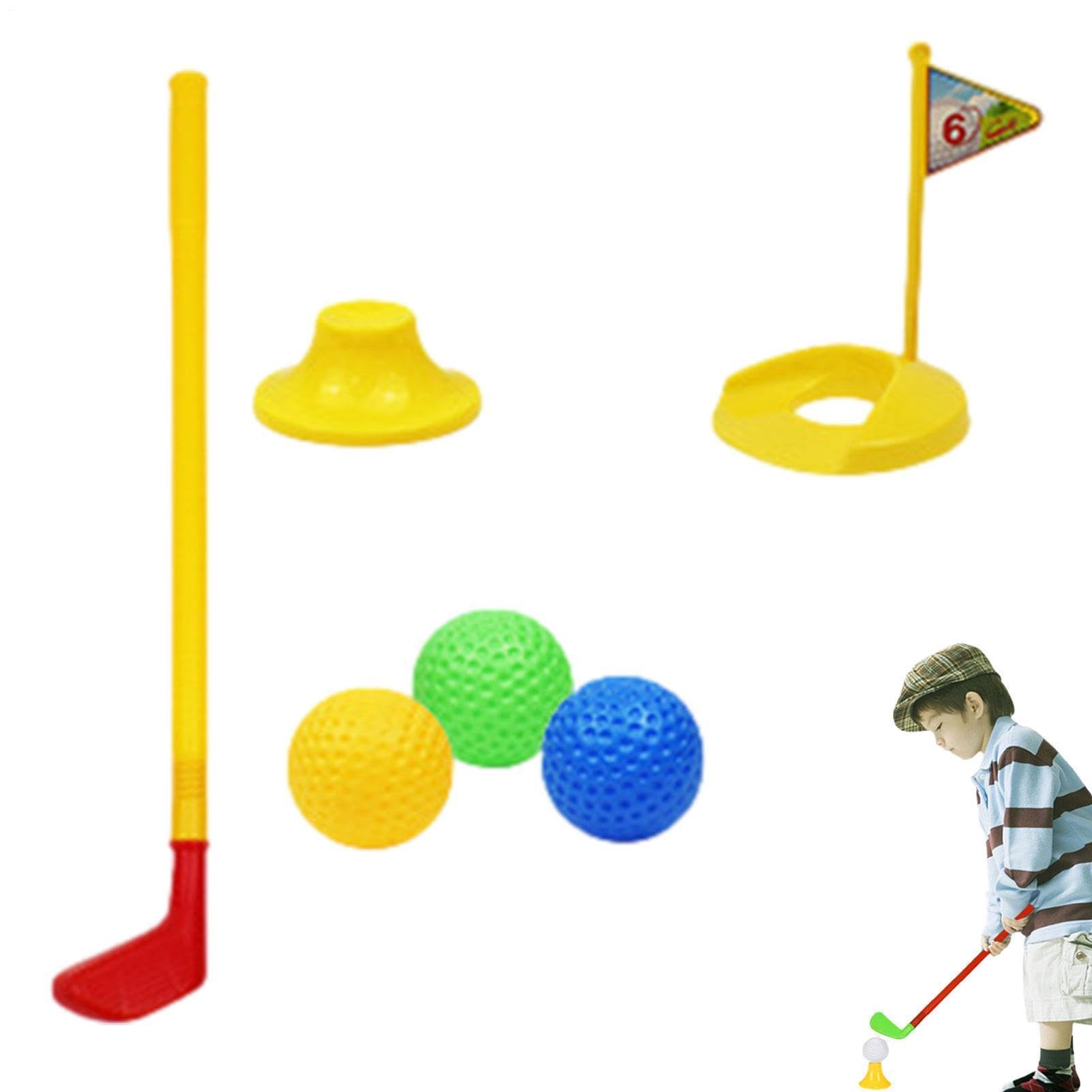 Juego de Golf para niños pequeños | Juego de Juguetes de Golf portátil para niños - de Juguetes de interacción Entre Padres e Hijos para pequeños, para césped, jardín, Patio