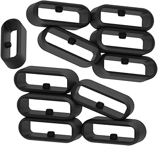 TenCloud Replacement Black Silicone Secure Band Holders Keepers Fasteners Loop Compatible with Amazfit Watches T-Rex (Black-11 Pack)