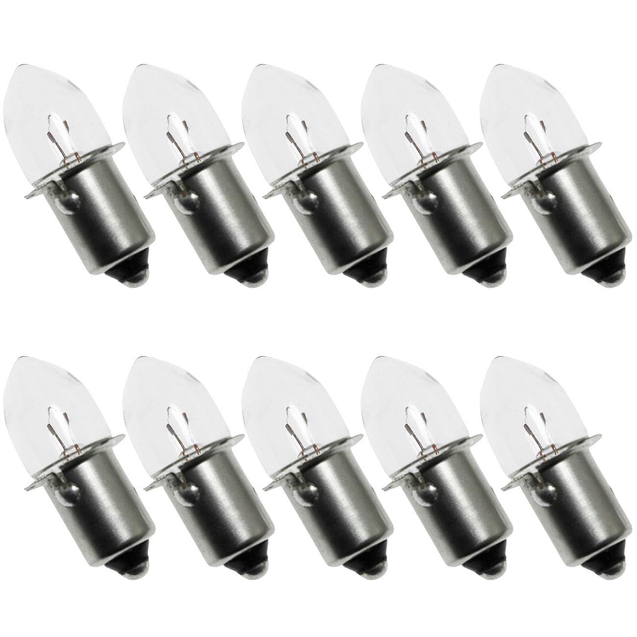 SQXBK 10PCS 104.8V0.75A Krypton Flashlight Bulb Replacement Bayonet Base Bulb Bayonet Base Krypton Replacement Bulb Flashlight Bulbs