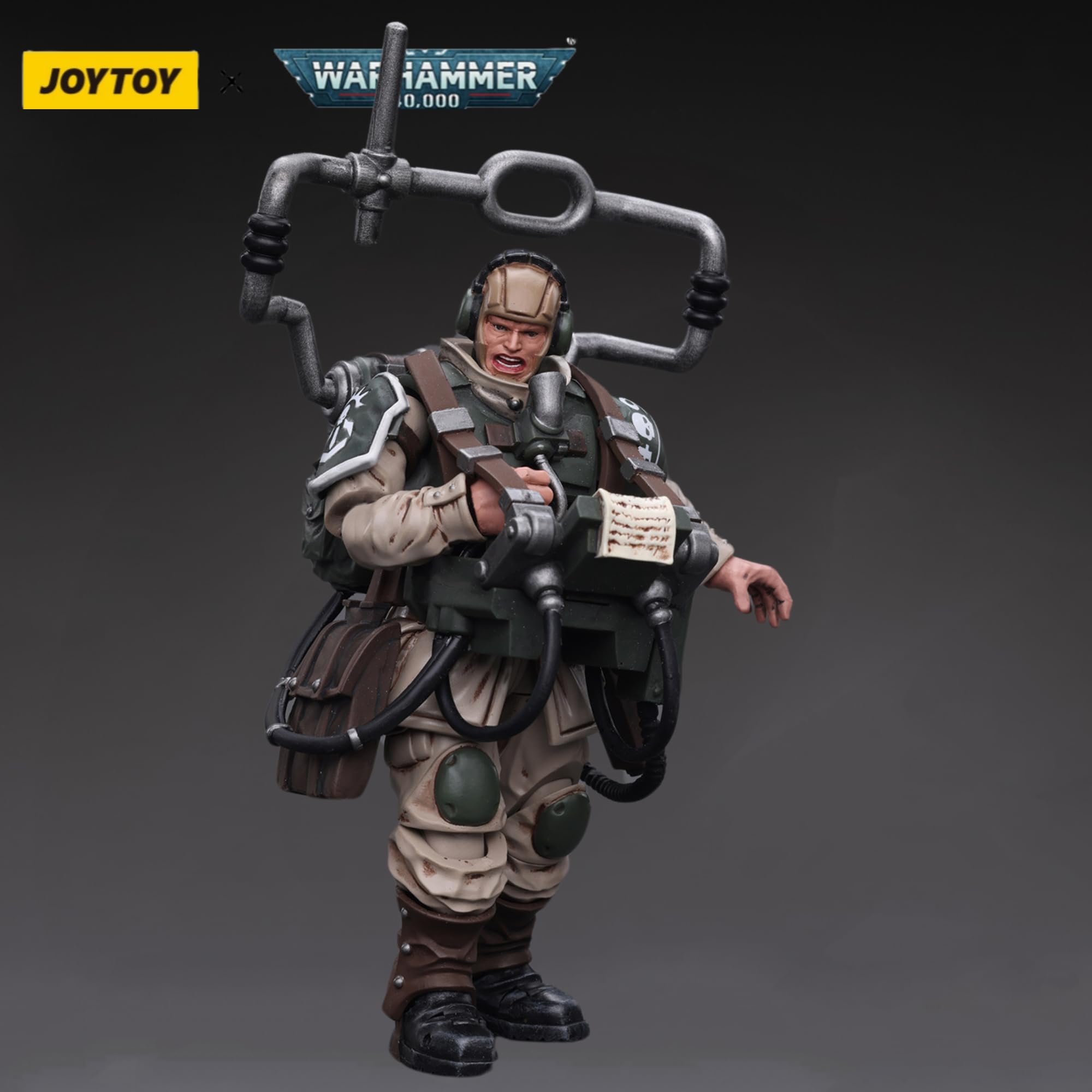 JOYTOY Warhammer 40K: Action Figure 1/18 Death Korps Of Krieg - Veterano Guardsman, Regalo Collezionisti