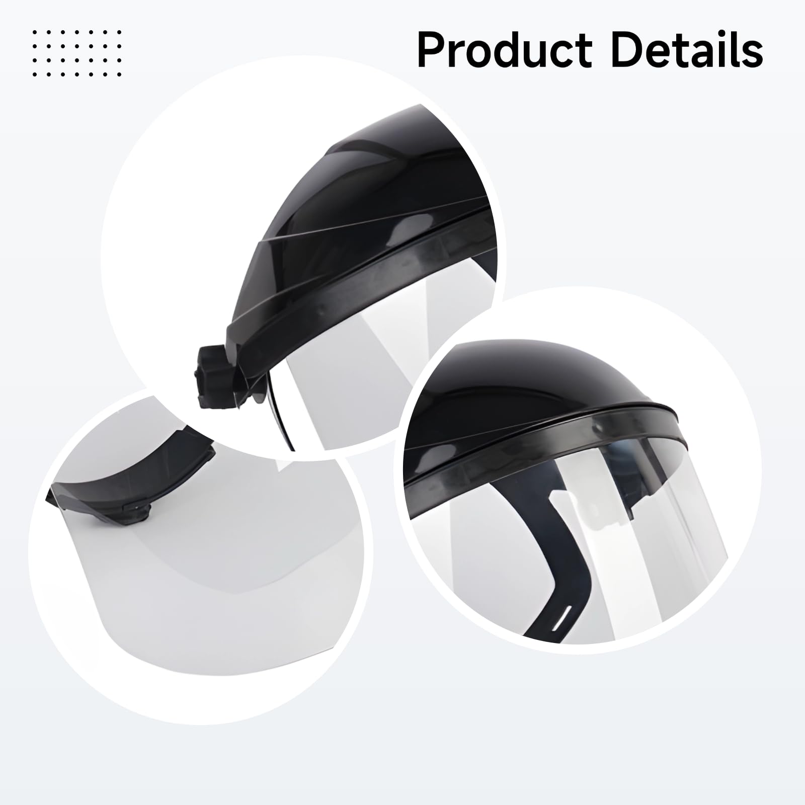 4 protectores faciales para soldadura, protección facial completa de seguridad con pantalla transparente, a prueba de golpes para corte de molienda, 11.4 x 10.6 x 7.5 pulgadas