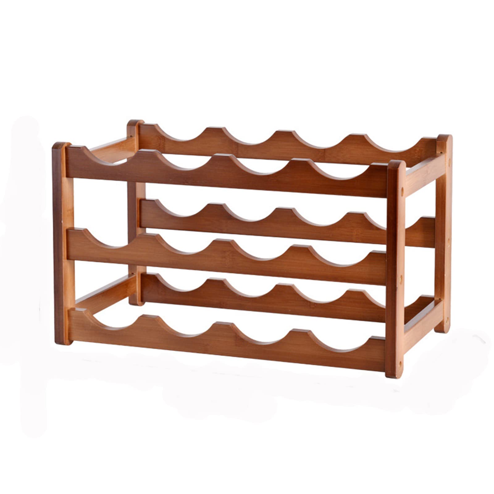 Support pour bouteilles de vin en bois de bambou au design chic