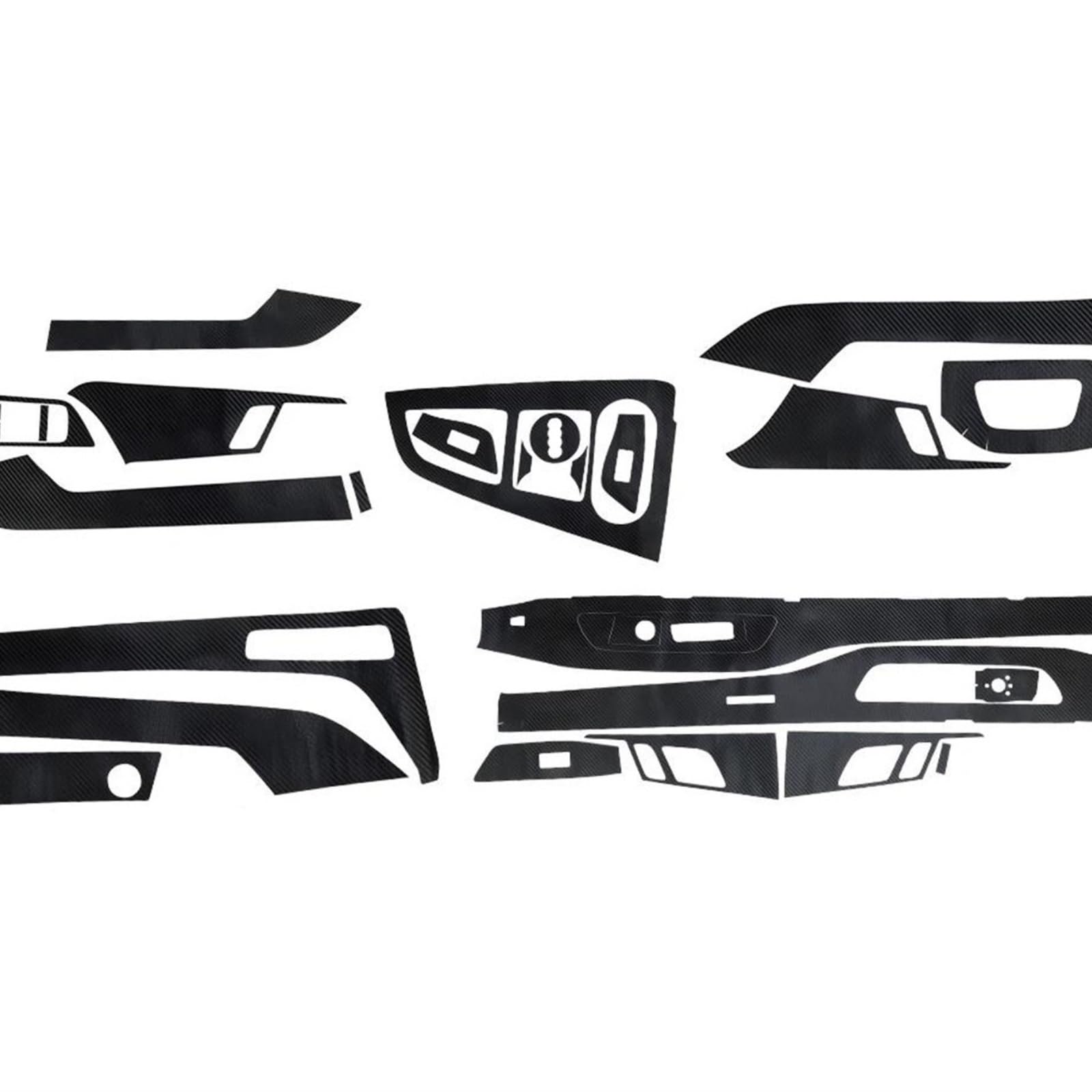Car Interior Sticker Accessories for A4 for A5 B9 2017 2018 2019 LHD 3D Interior DIY Trim Decal Center Console Gear Panel Door Handle Kit
