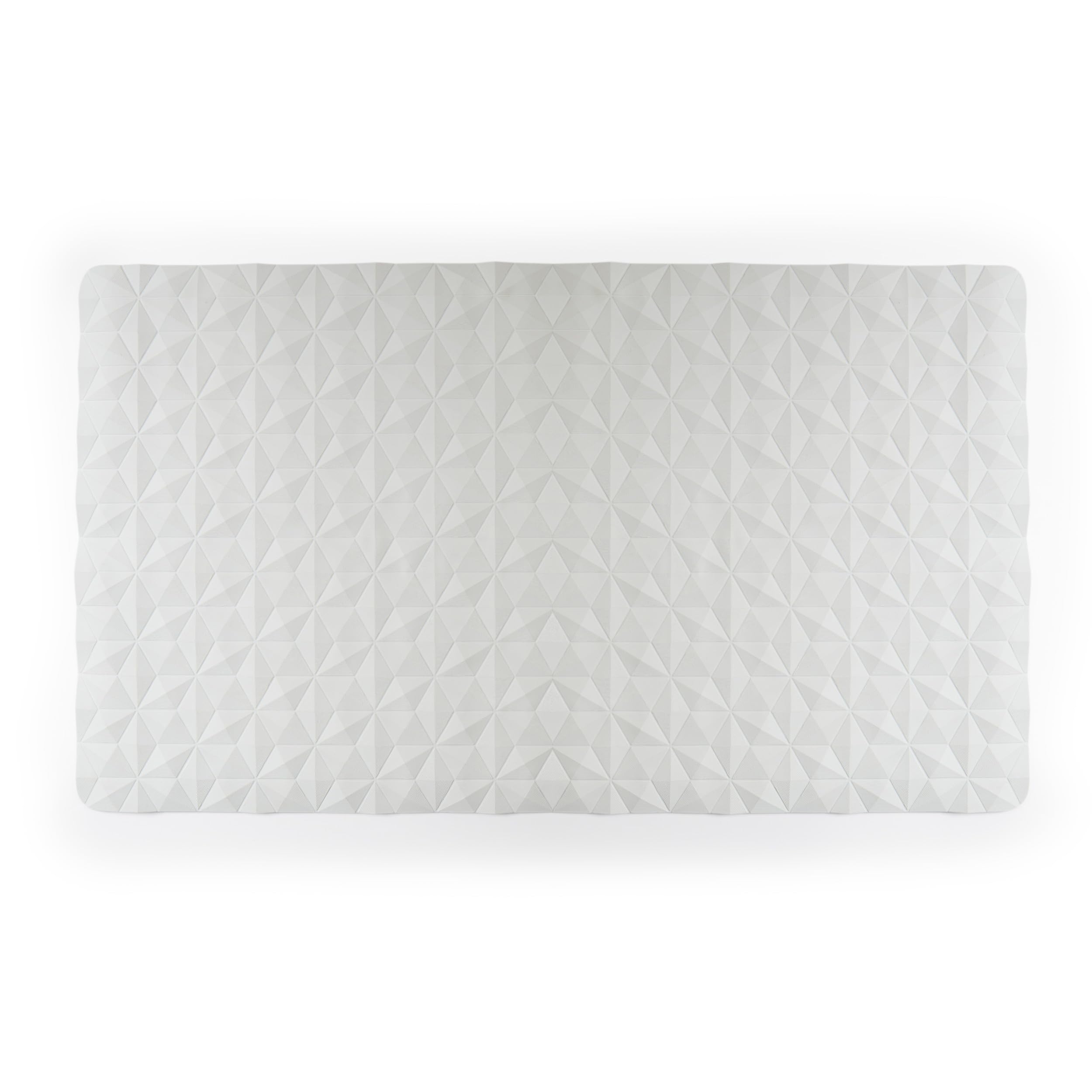 Beldray Antibac Textured Bath Mat - Shower Mat with Anti-Slip Suction for Secure Use, Treated with Zinc Pyrithione to Resist Bacteria Build Up, Easy Clean, Geometric Design for Bath or Shower, 70x40cm