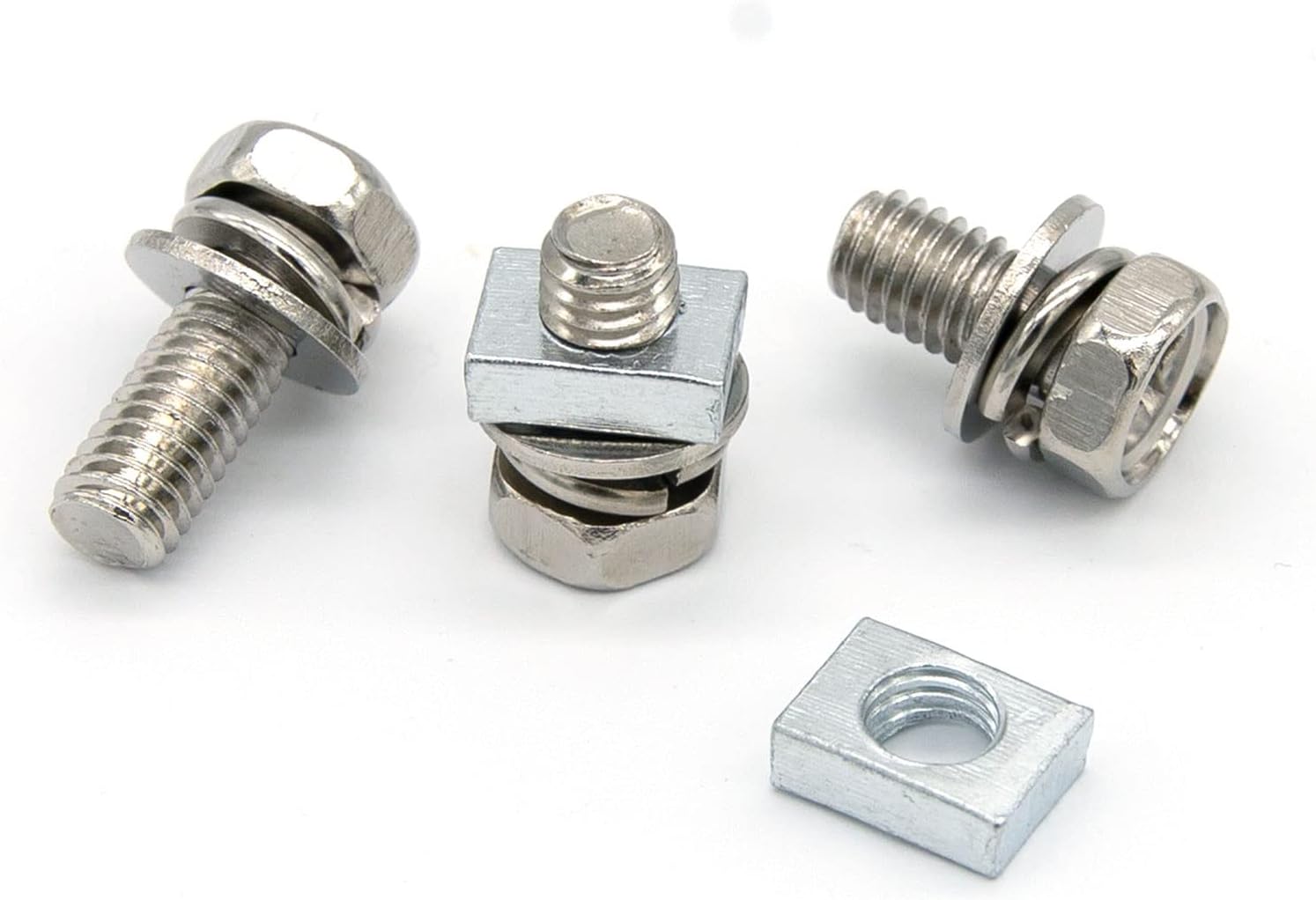 Buy 48 Pack Motorcycle Battery Terminal Bolts Screws Square Nuts Kit M6