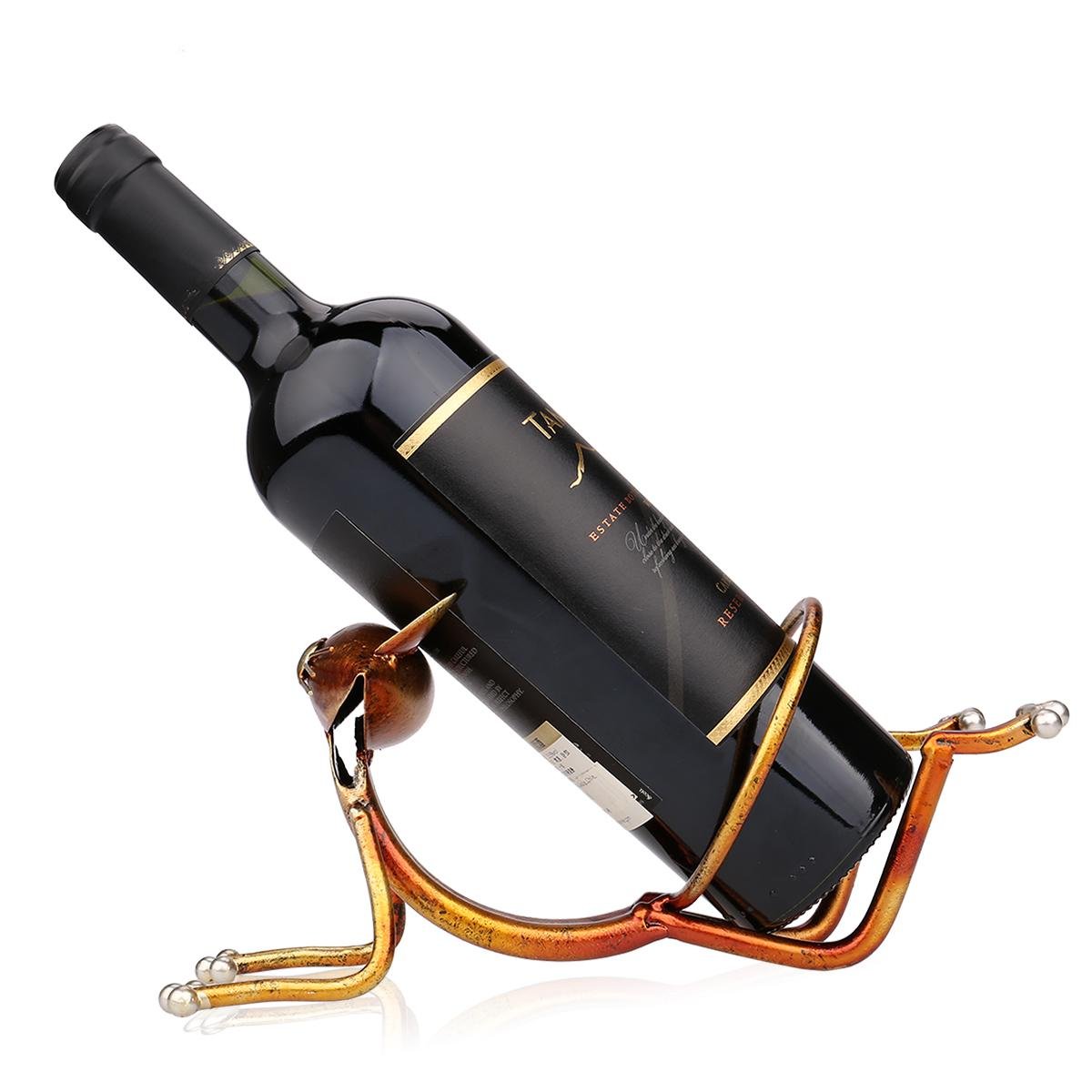 Tooarts Botelleros de Vino de Metal Gatos Regalos Originales Soporte de Vino Metal