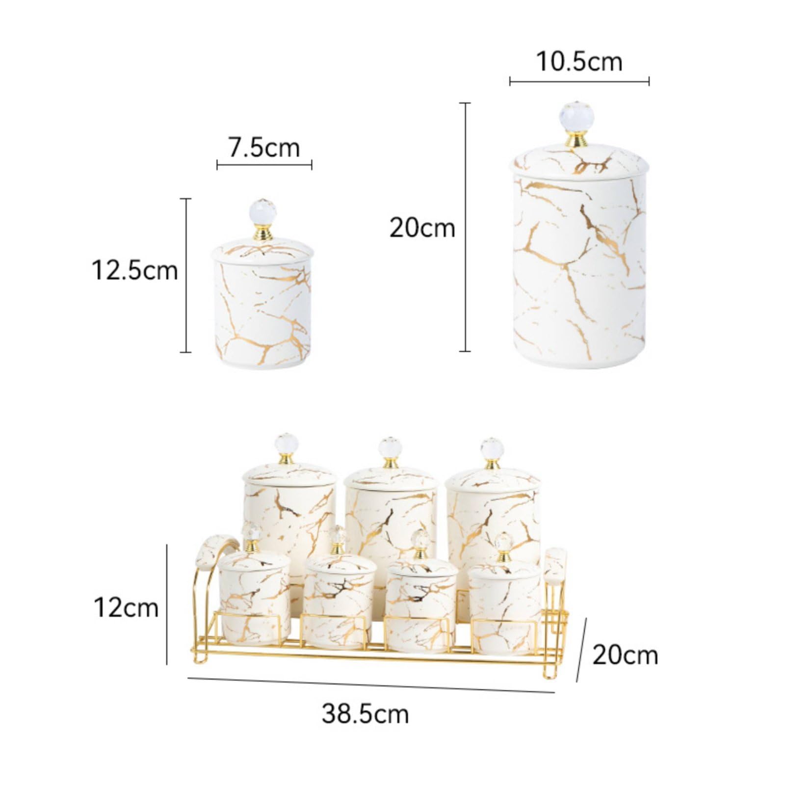 1 Tarro de Almacenamiento de Cerámica Canister Sello Decorativo Función Práctica Adecuado para Organizar Especias Cocina Estilo Moderno Hogar, Blanco
