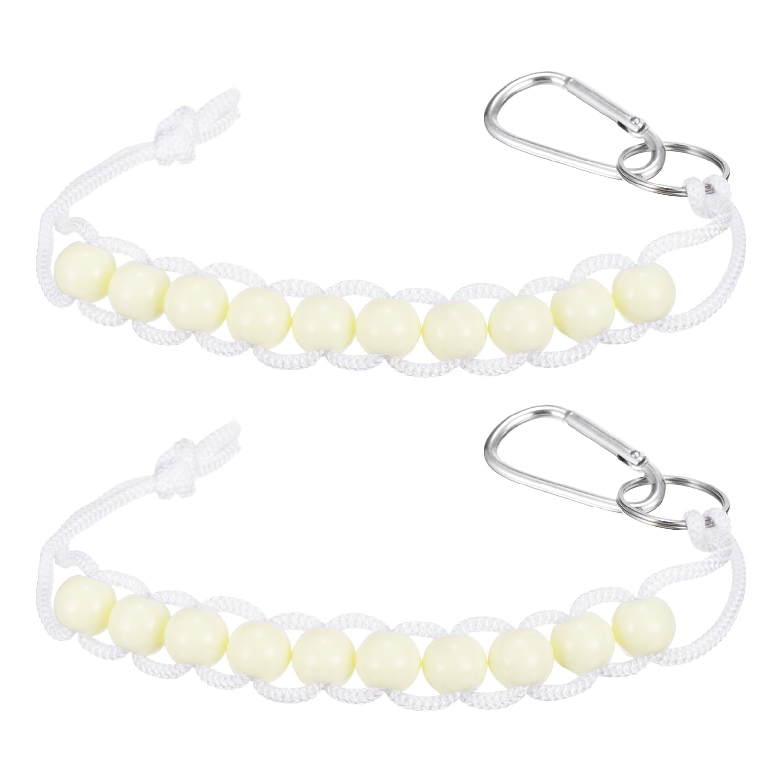 YELARXI Golf Beads Counter, Golf Ball Beads Bracelet Count Stroke Score Acrylic Sports Keeper Putting with Hook 2 Pcs & Purple -Fitting for (Golfer/Training/Practice/Competition) — image 1