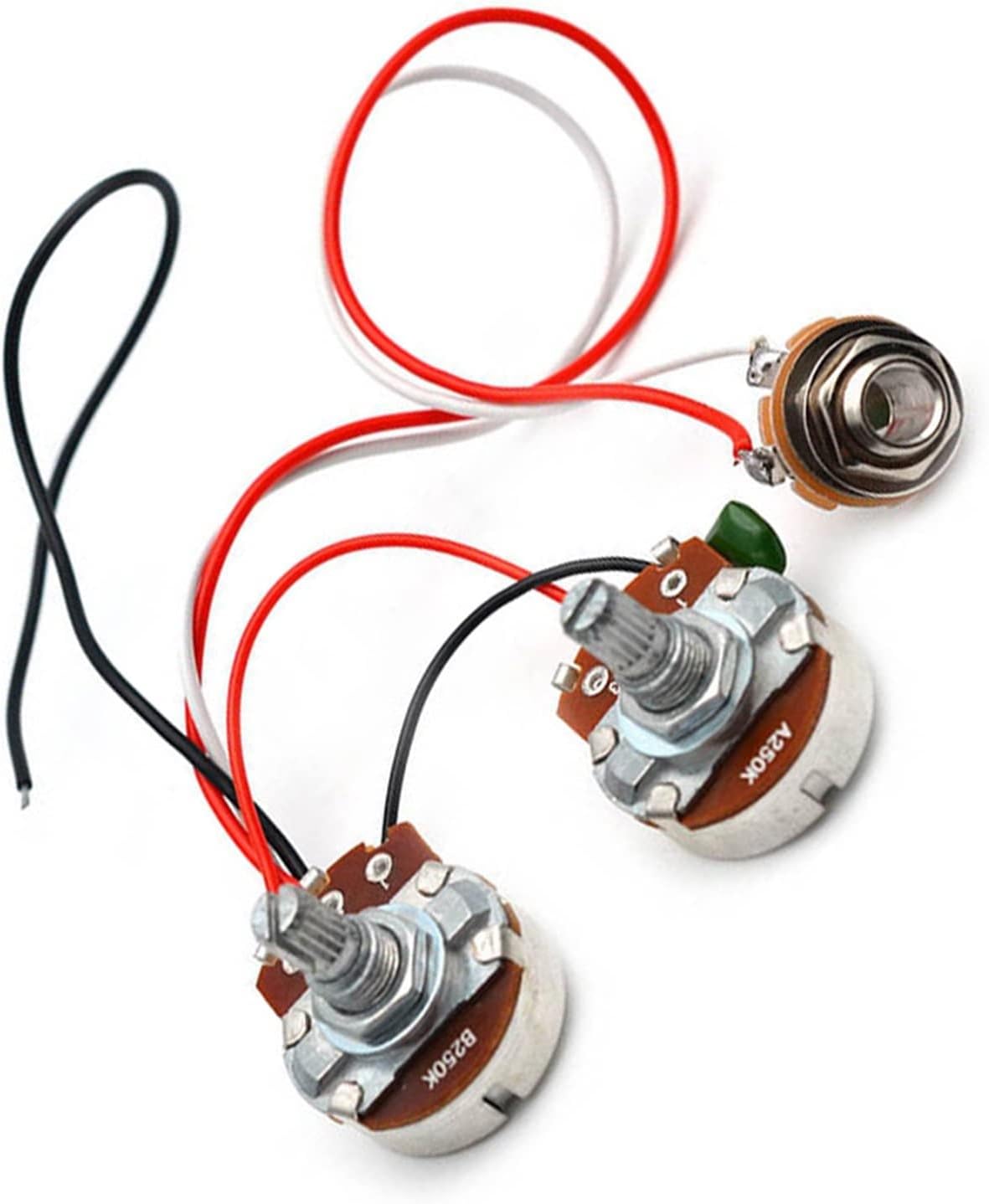 Bass Guitar Wiring Harness Prewired Kit A250K B250 24mm