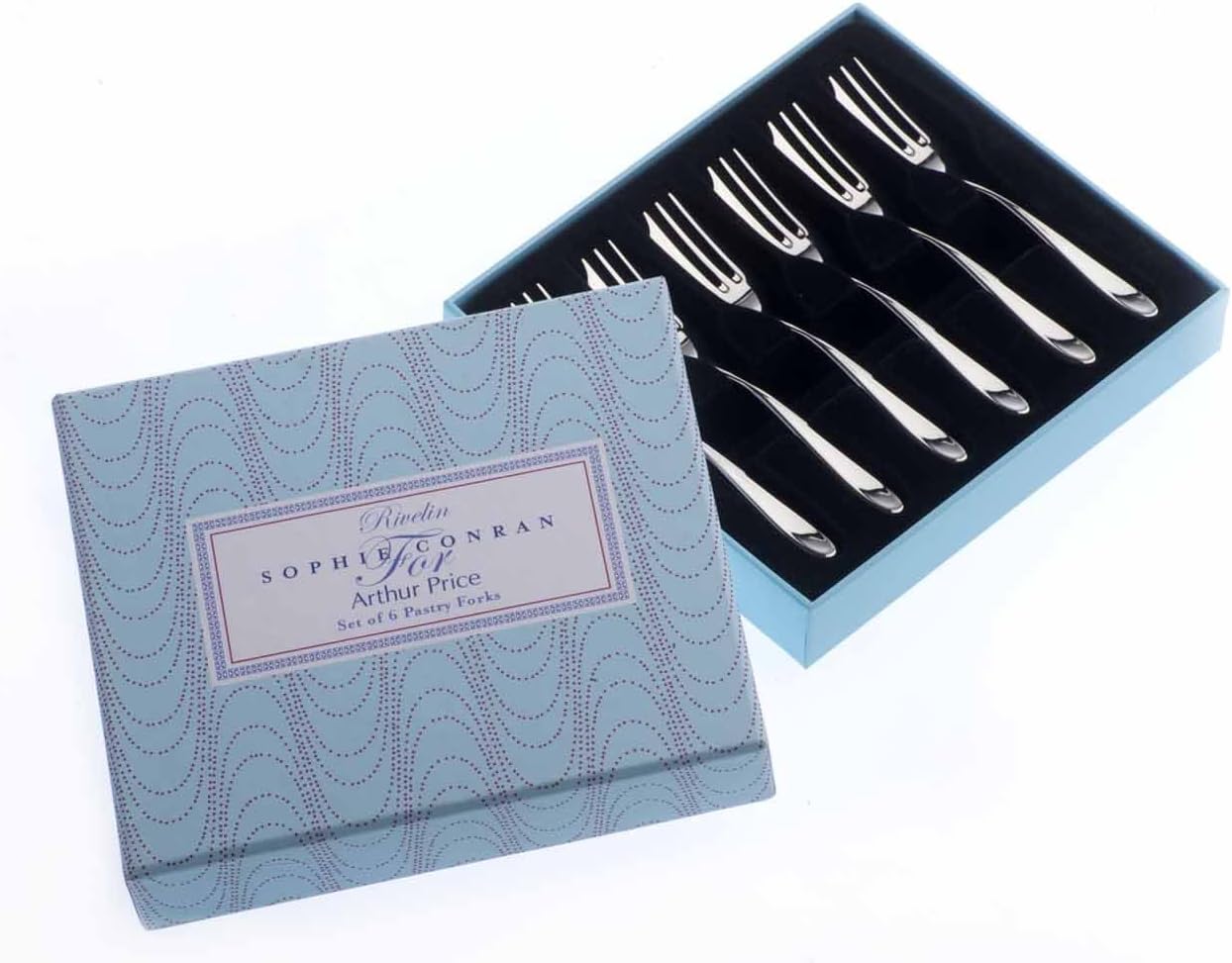 Arthur Price Sophie Conran Rivelin Pastry Forks (Set of 6), Silver