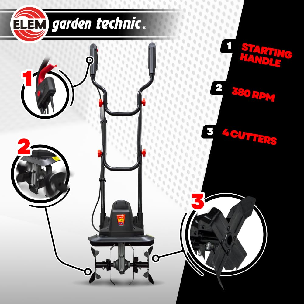 Motobineuse électrique 750W 32cm - 4 Fraises