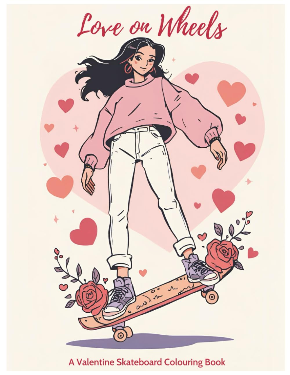 Love on Wheels: A Valentine Skateboard Colouring Book: Where Skateboarding Meets Valentine Vibes