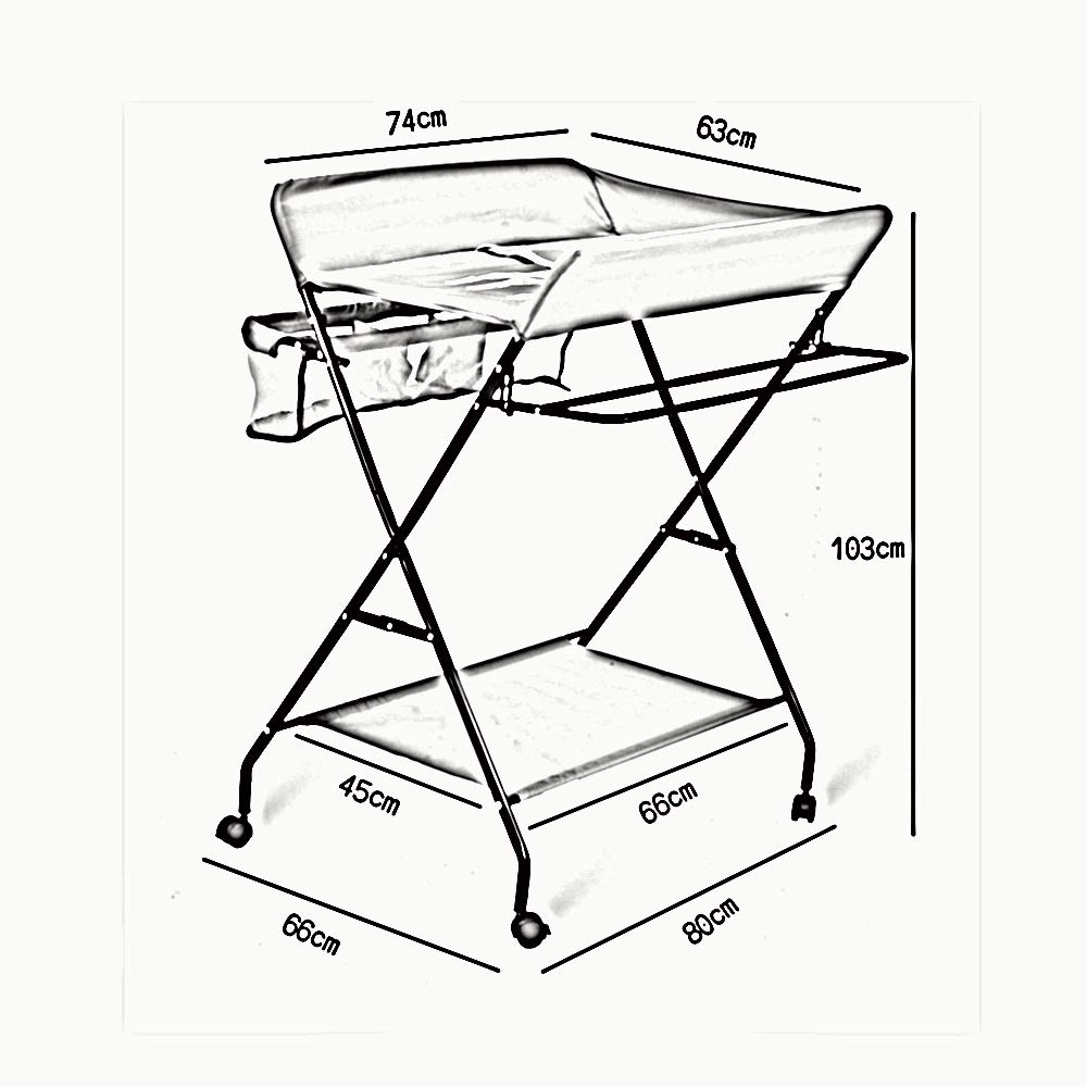 MObyat Baby Fasciatoio,Fasciatoio per Neonati, fasciatoio Multifunzione a Gamba Incrociata per Neonati, Organizer Portatile per Pannolini con Contenitore - fasciatoio a 3 Colori