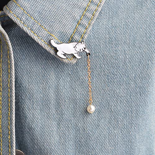Image of Cute Pins Backpack Pins Alloy Enamel Brooch Cat Funny Cat Brooch Cowboy Badge Pin for Bookbags Clothes /Jackets & Hat Decoration
