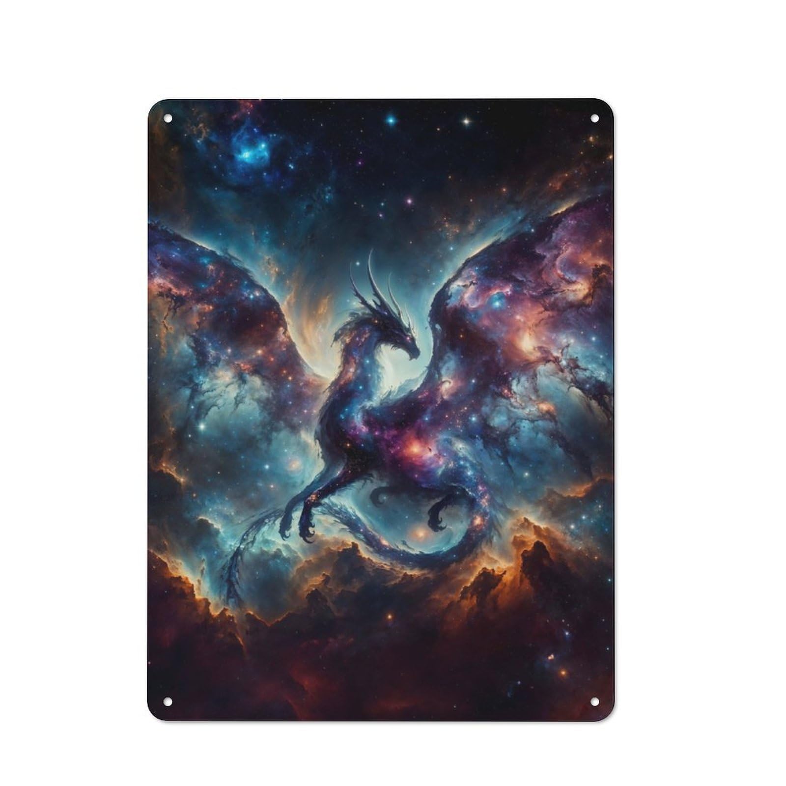 Junmoney Dragon Constellation Art Tin Wall Plaque 40X30cm With For Dining Room Or Kitchen, For Vintage Wall Decor Fans, For Themed Room Decoration
