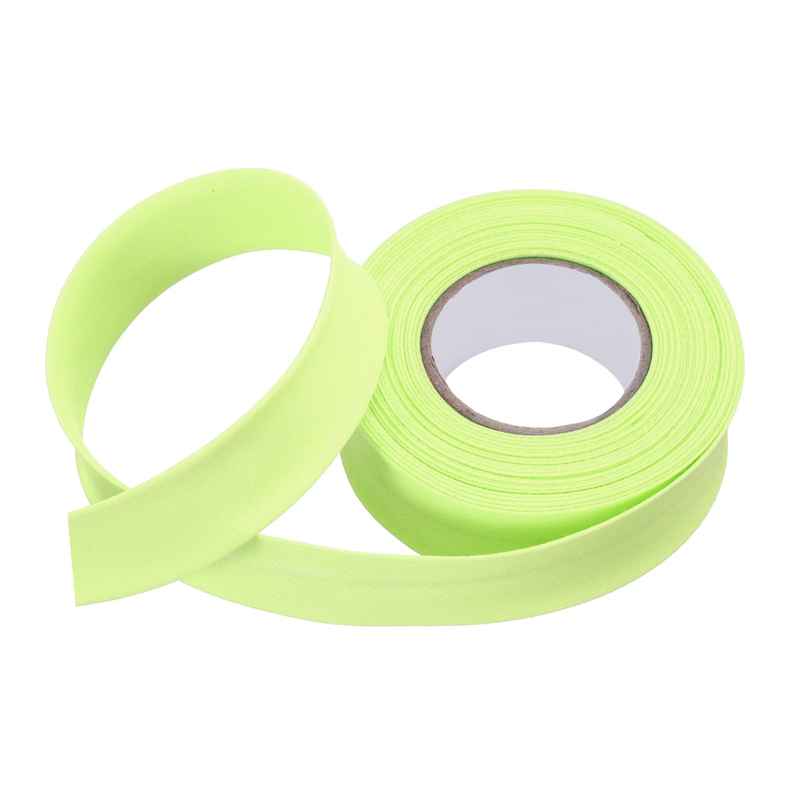 sourcing map 1 Inch Single Fold Bias Tape Polyester Continuous Bulk Bias Tape for Sewing, Seaming Quilting Hemming Binding Crafts (Light Yellow 6 Yards)