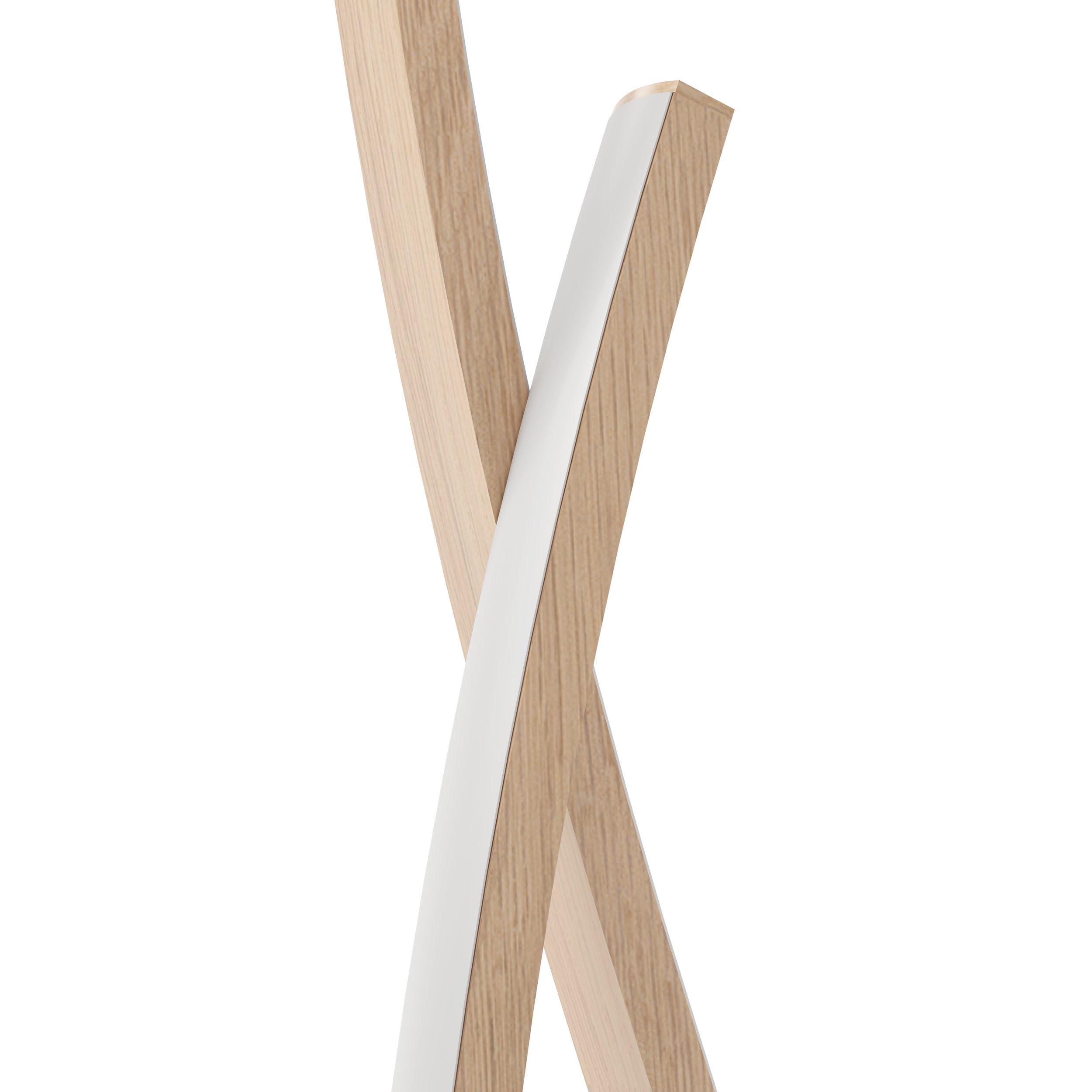 Eglo LED lampada da terra Grisolia, design per soggiorno, illuminazione ad | arco, metallo effetto legno, luce calda, 129 cm
