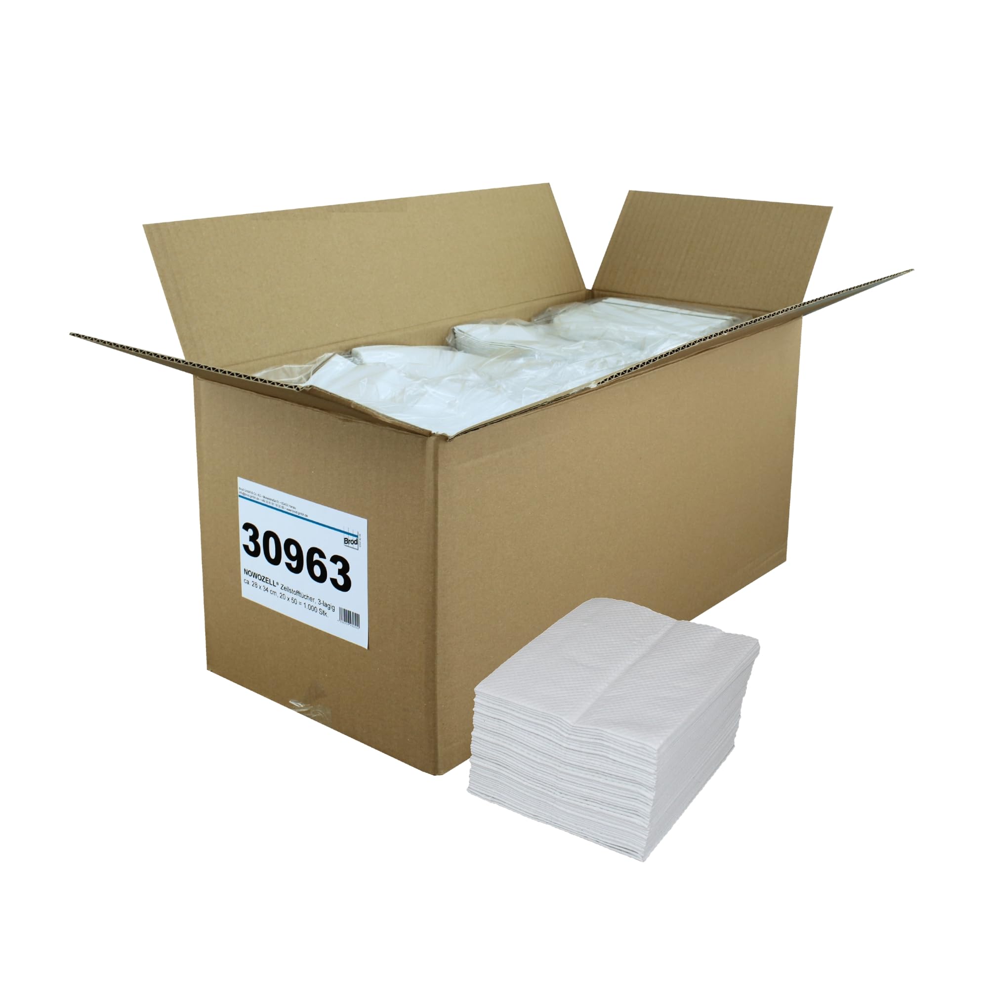 Wischtücher 3-lagig natur 28x34 cm 1000 Tücher aus 100% Recycling | Hautfreundliche, saugstarke Mehrzwecktücher für Gesundheitswesen & Pflege, ideal als Unterlage, Saugmaterial und Reinigung