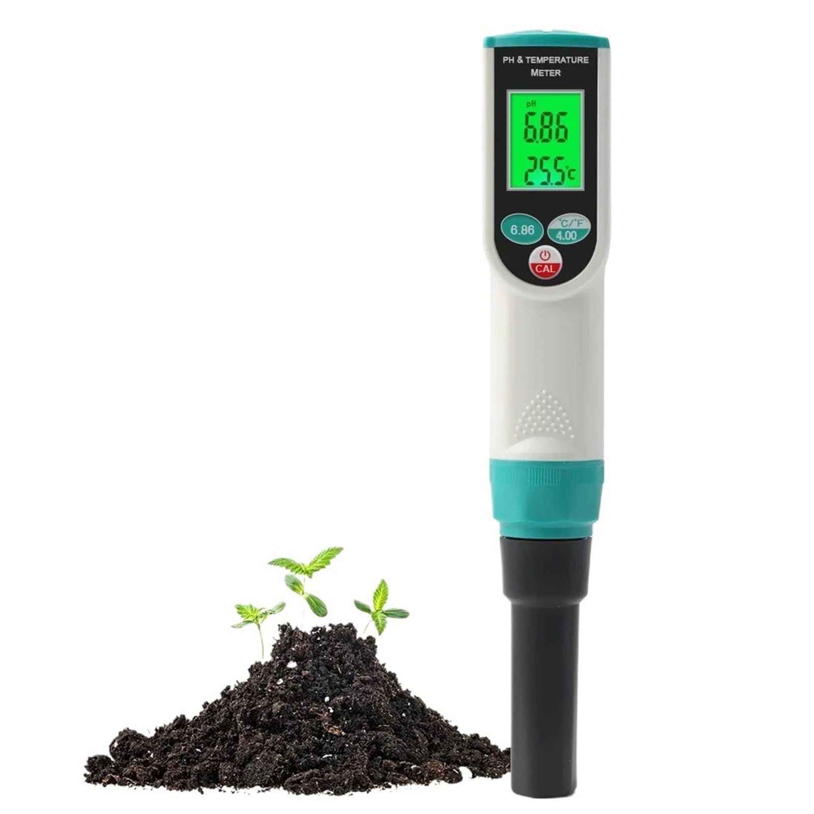 Analizzatore di acidità del sensore ad alta precisione tester PH terreno 2 in 1 professionale for il suolo Giardinaggio, Agricoltura