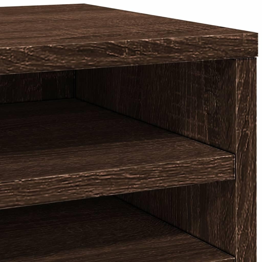 Organizer Scrivania Rovere Marrone 36x26x29,5 Legno Multistrato,Organizer da Scrivania,Portaoggetti da Scrivania,Organizer da Scrivania-848051
