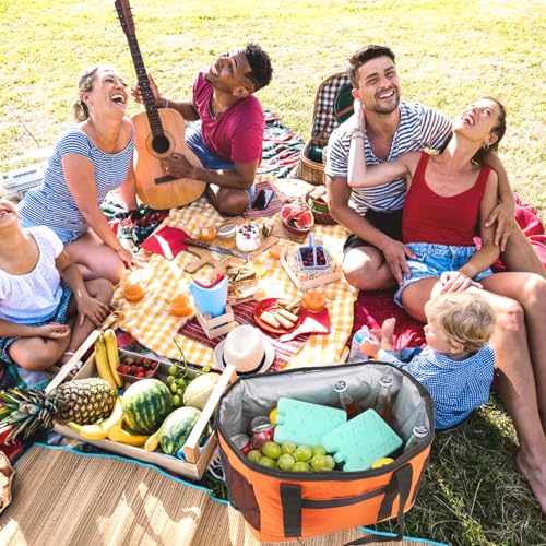 Image of Ice Packs for Lunch Boxes Cooler Tote Bags Reusable Refreezable Cold Slim Large Cheap Hard Protable Icepacks for Bento Shipping Beach Camp Car