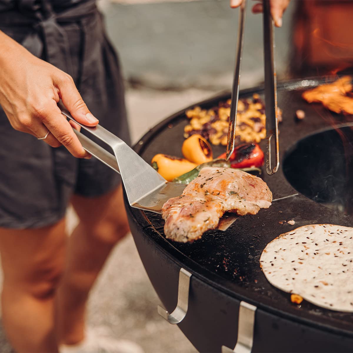 höfats - Łopatka – łopatka do grilla, łopatka do patelni i szpatułka do przygotowywania jedzenia oraz do czyszczenia planchy – akcesoria do grilla wykonane w 100% ze stali nierdzewnej, nadaje się do mycia w zmywarce