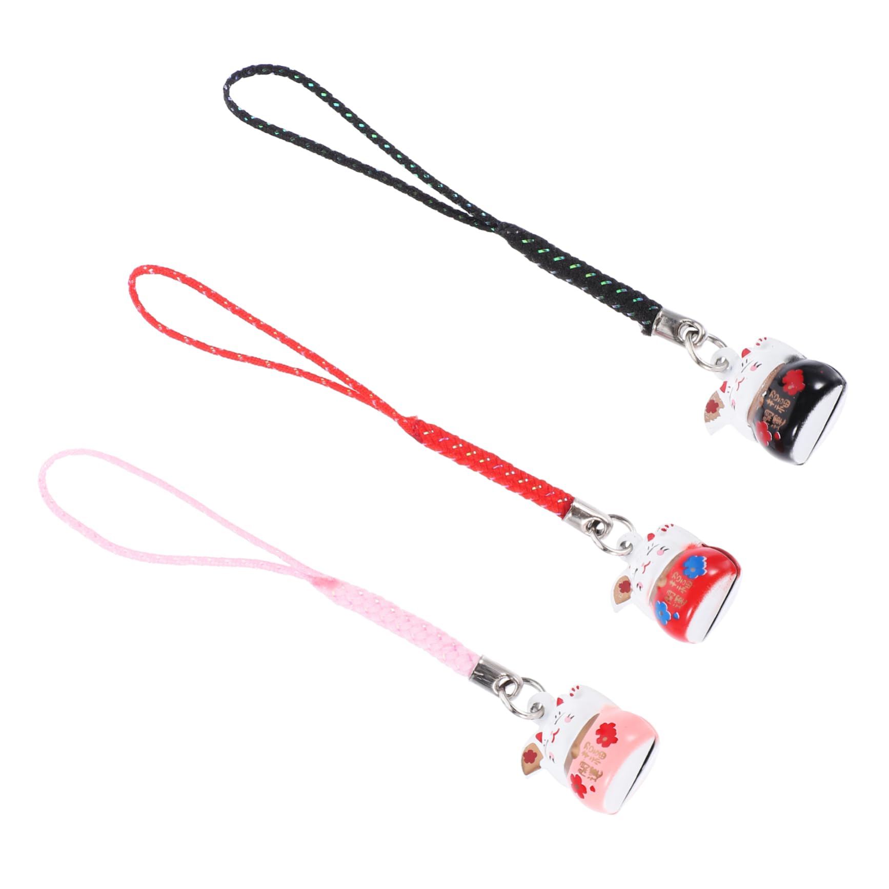 UKCOCO 3pcs Lucky Cat Pendant Cell Phone Automobile Accessories Purse Accessories Car Key Accessories Cat Keychain Car Interior Decoration Lucky Cat Fortune Pendants Phone Decoration Cute