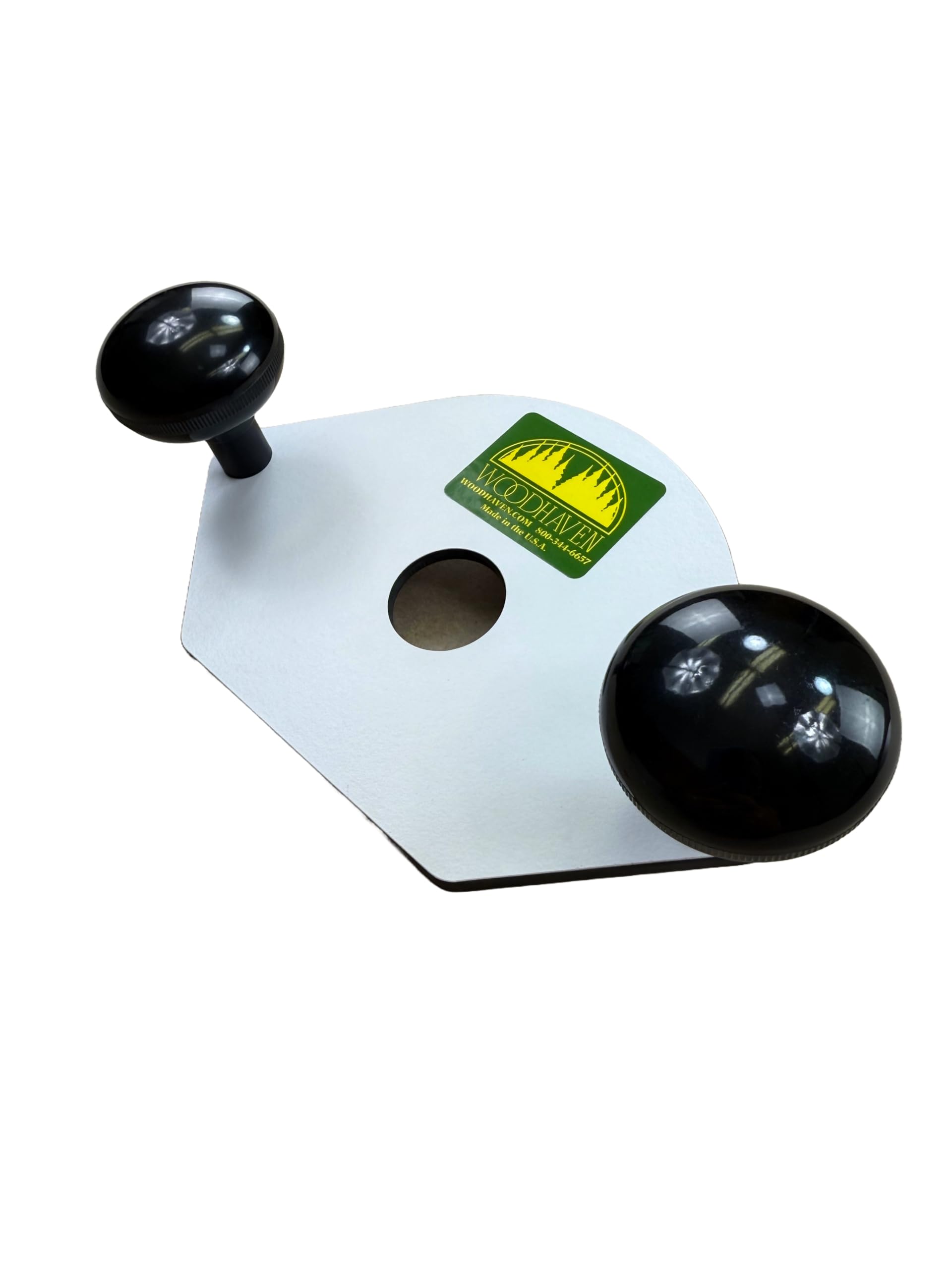 8340 Trim/Compact/Palm Router PC style Guide Bushing Baseplate Undrilled Plate for Any Router Durable Solid White Phenolic, w/Hardware Made in the USA