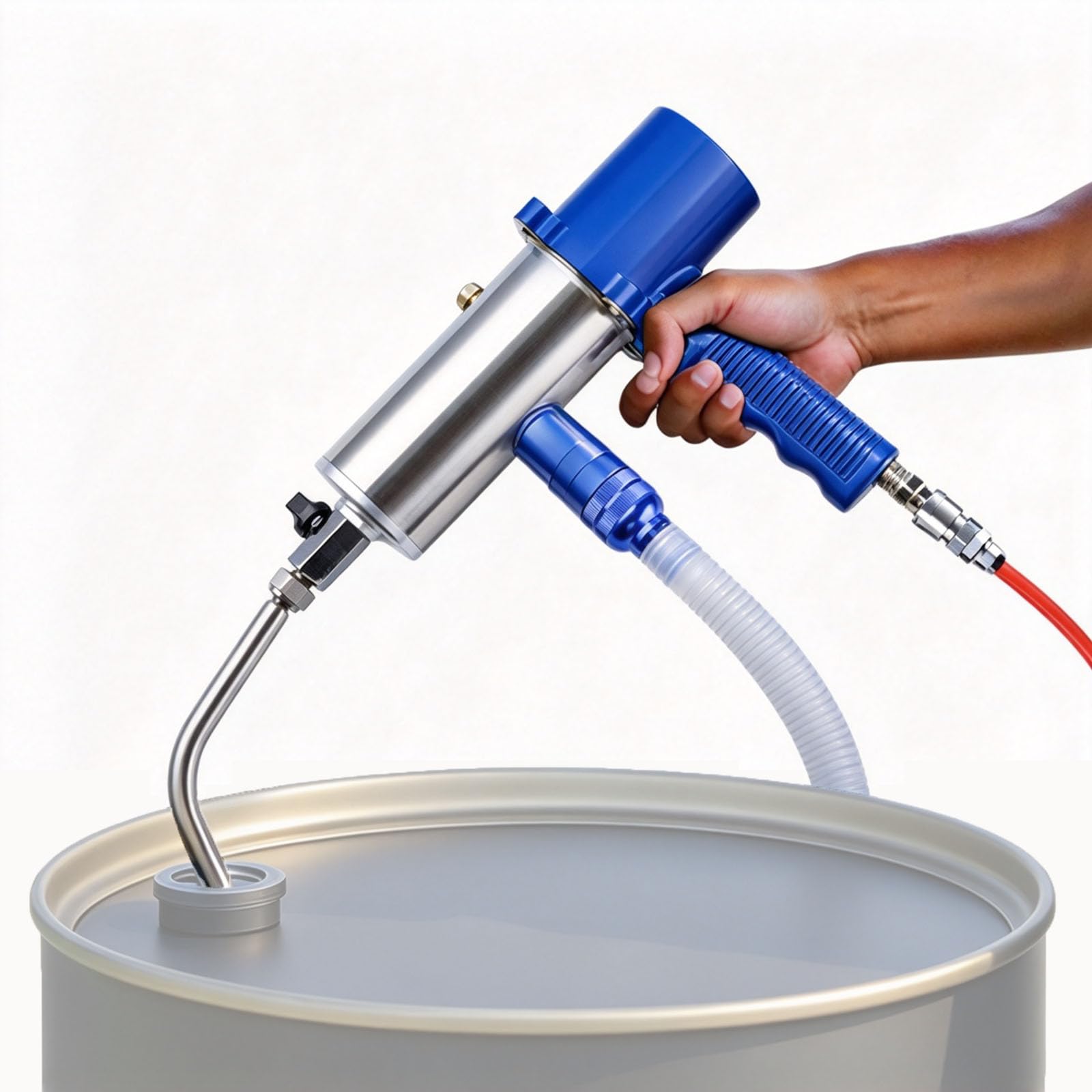 Pistola Pneumatica Per Il Trasferimento Dellolio, Pompa Di Aspirazione Fluidi Ad Aria Compressa, Per Olio, Acqua, Soffiaggio Di Polvere, Tubo Ruotabile A 360°, Filtro Integrato