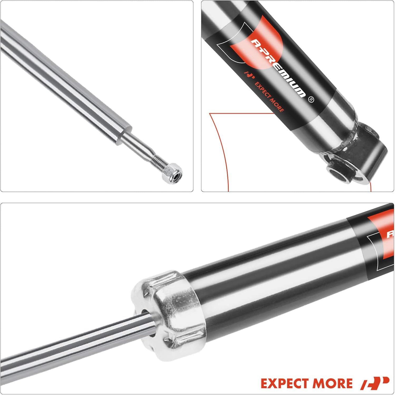 A-Premium Rear Shock Absorber Compatible with Volvo C30 2008-2013, S40 2004-2011, V50 2005-2011, FWD, 2-PC Set