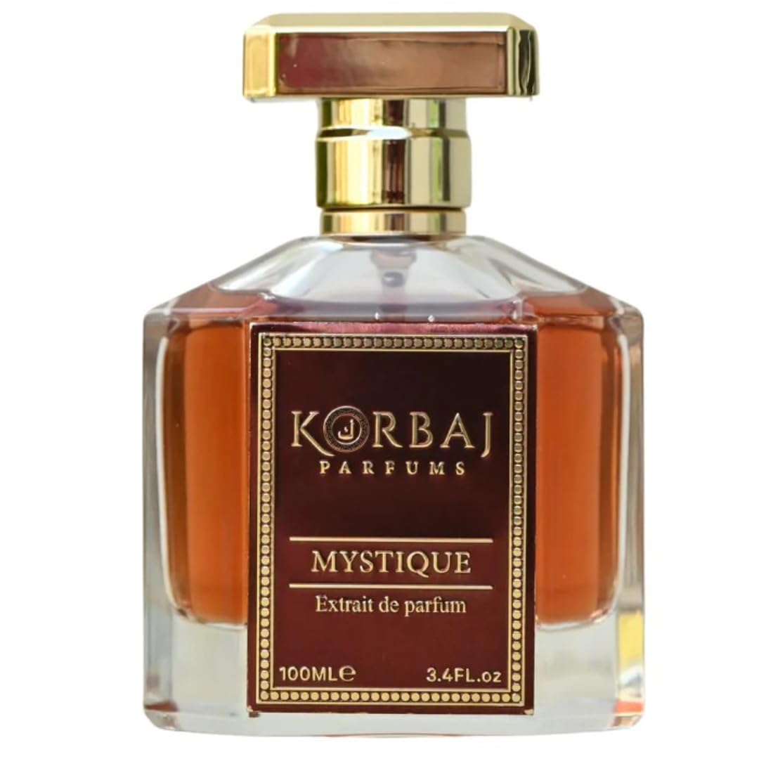KORBAJ PARFUMS Mystique - Arabian Perfume for Women and Men, EDP Mens Cologne with Rosemary, Pink Pepper, Petitgrain - Jasmine, Neroli, Orris Root,